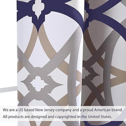 Miniatura 6 de DriftAway Leah - Cortina de pintura abstracta con estampado de flores florales para oscurecer la habitación, aislamiento térmico, con bolsillo para