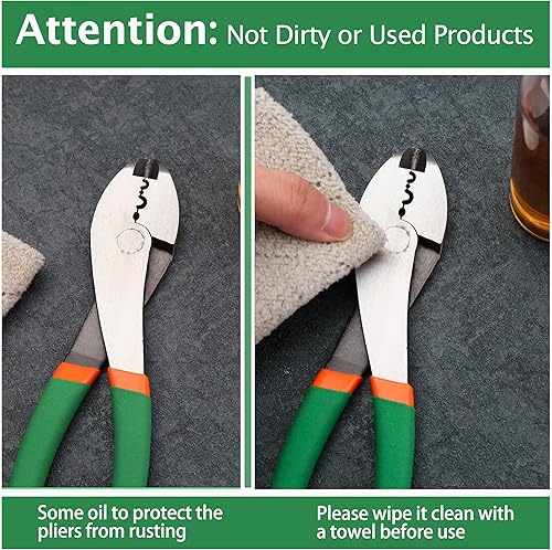 Miniatura 7 de Alicates de crimpado para terminales de electricista con cortador Herramientas de prensado de alambre de cable Cortador eléctrico con mango de PVC