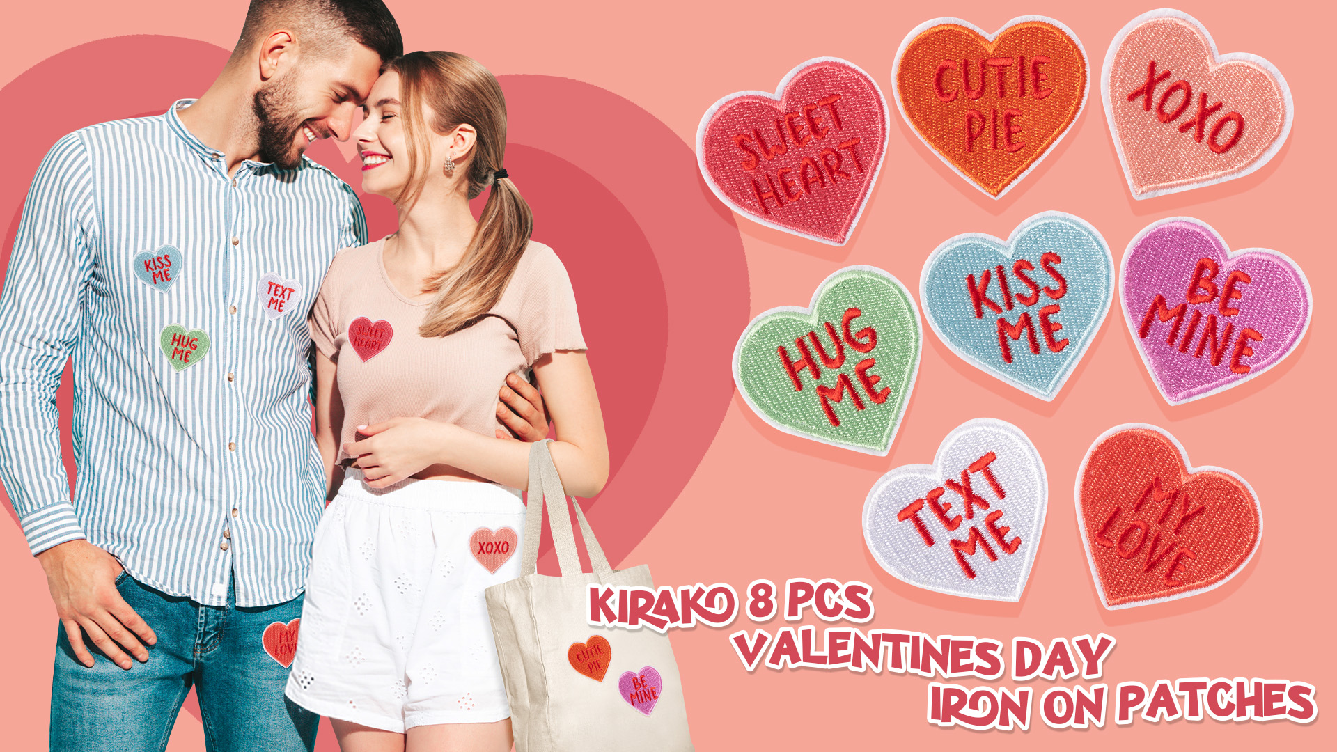 Amazon.com: 8Pcs Valentine's Day Iron on Patches Conversation