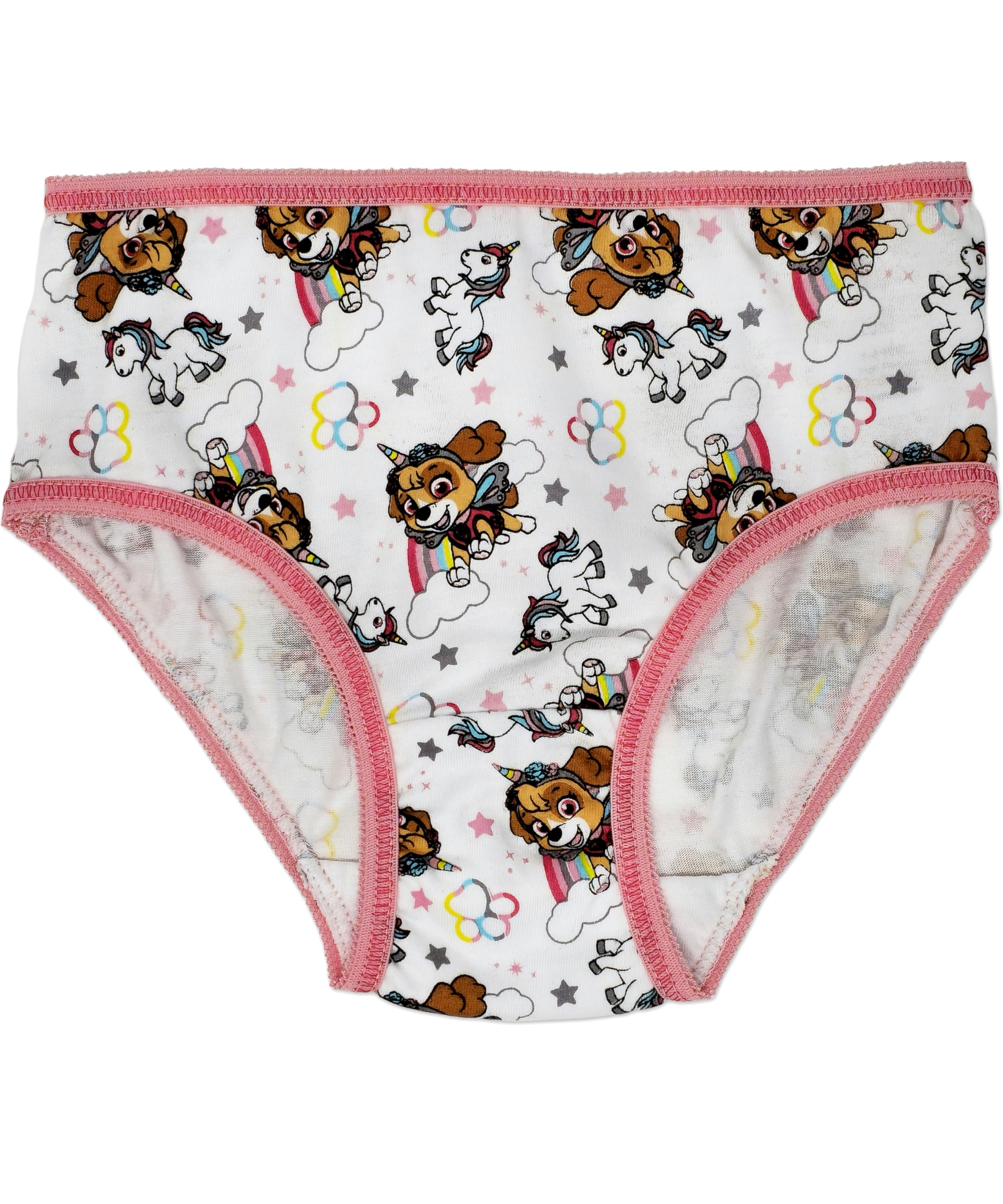 Lot de 5 slips 100 % coton pour fille – Skye et licornes 18 m à 7 ans