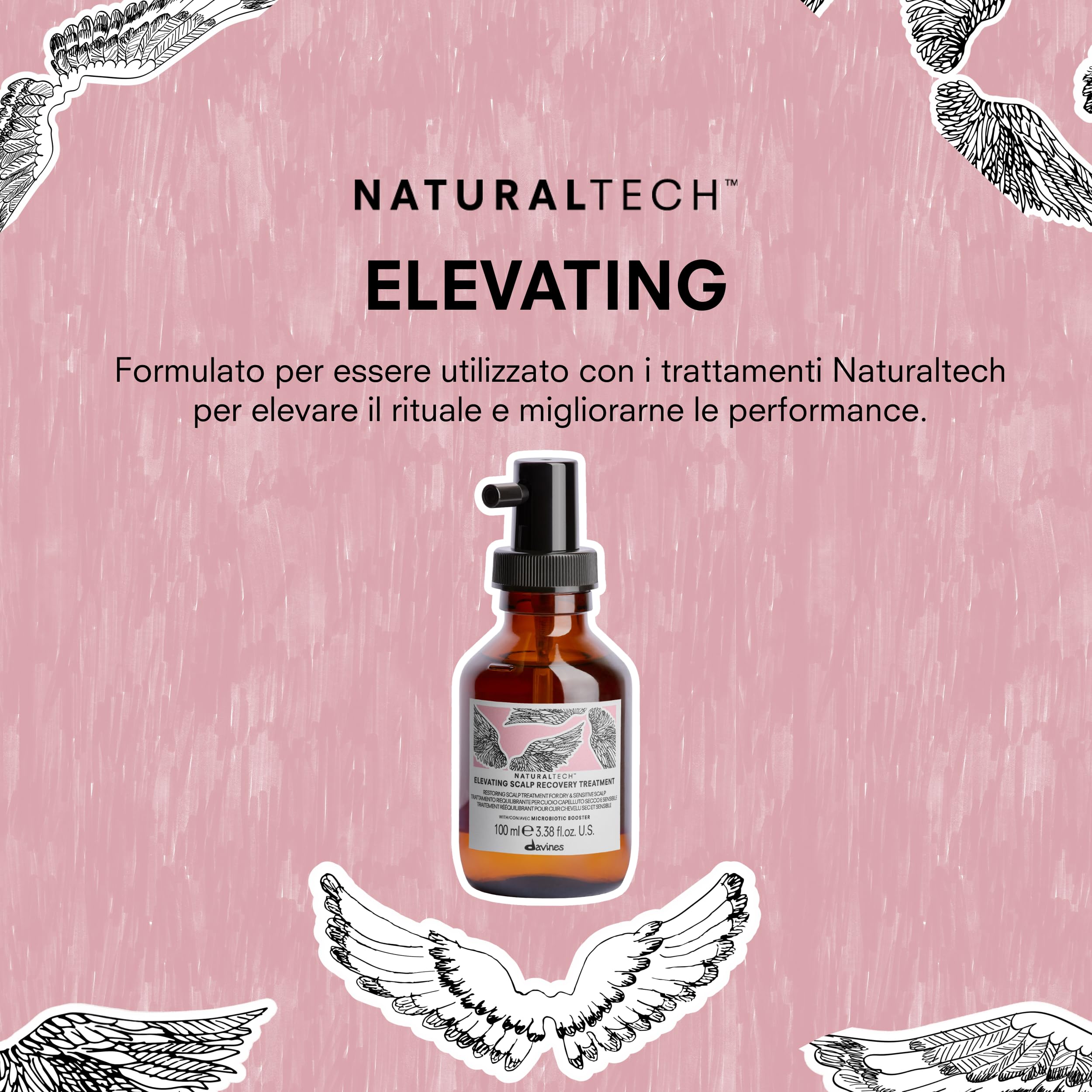 Davines NATURALTECH ELEVATING Scalp Recovery Treatment - Trattamento riequilibrante per cuoio capelluto sensibilizzato e disidratato - Lenitivo e idratante - 100 ml