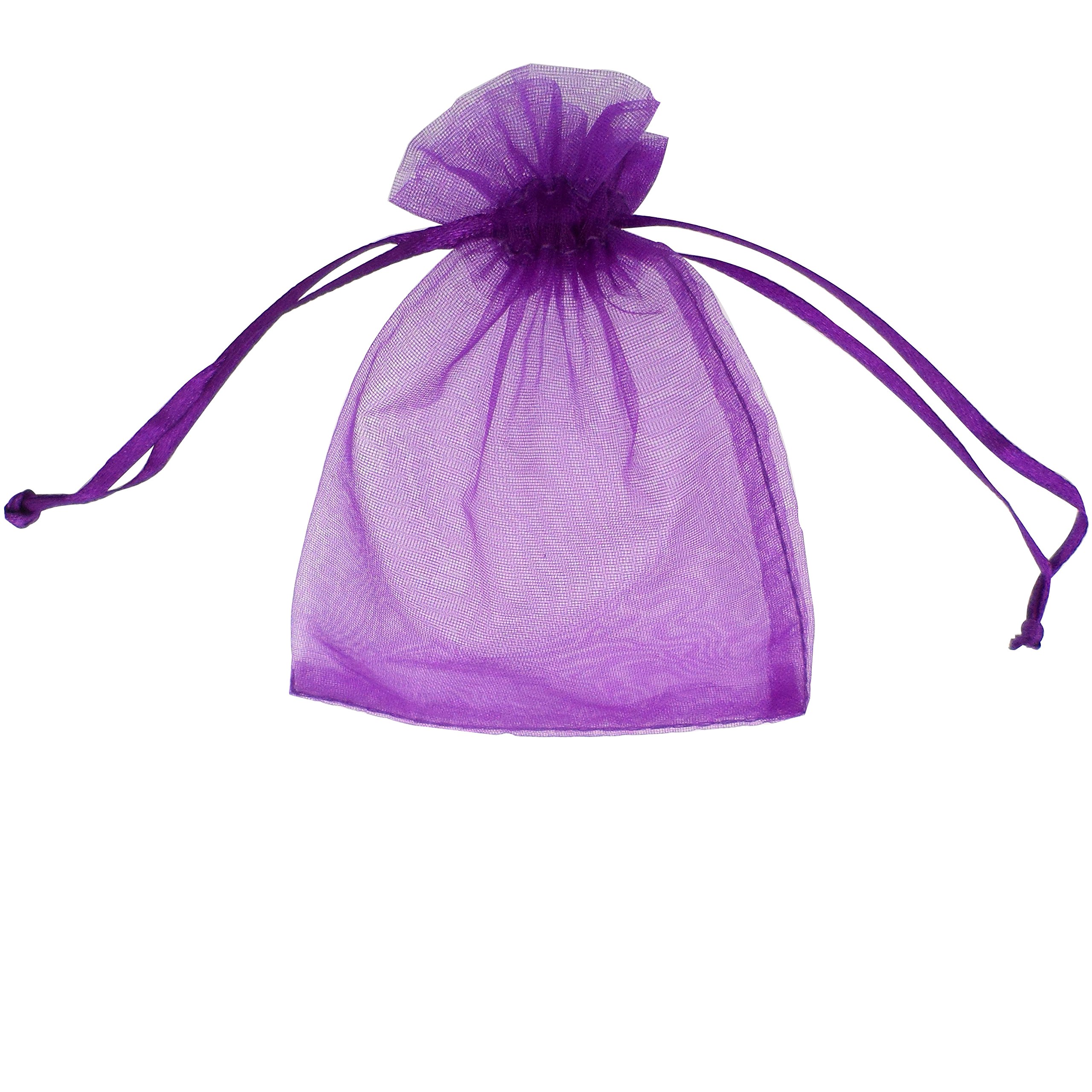ATCG 8x12 20x30cm Drawstring Organza Pouch Strong Wedding Favor Gift Candy Bag (pcs) Purple by ATCG