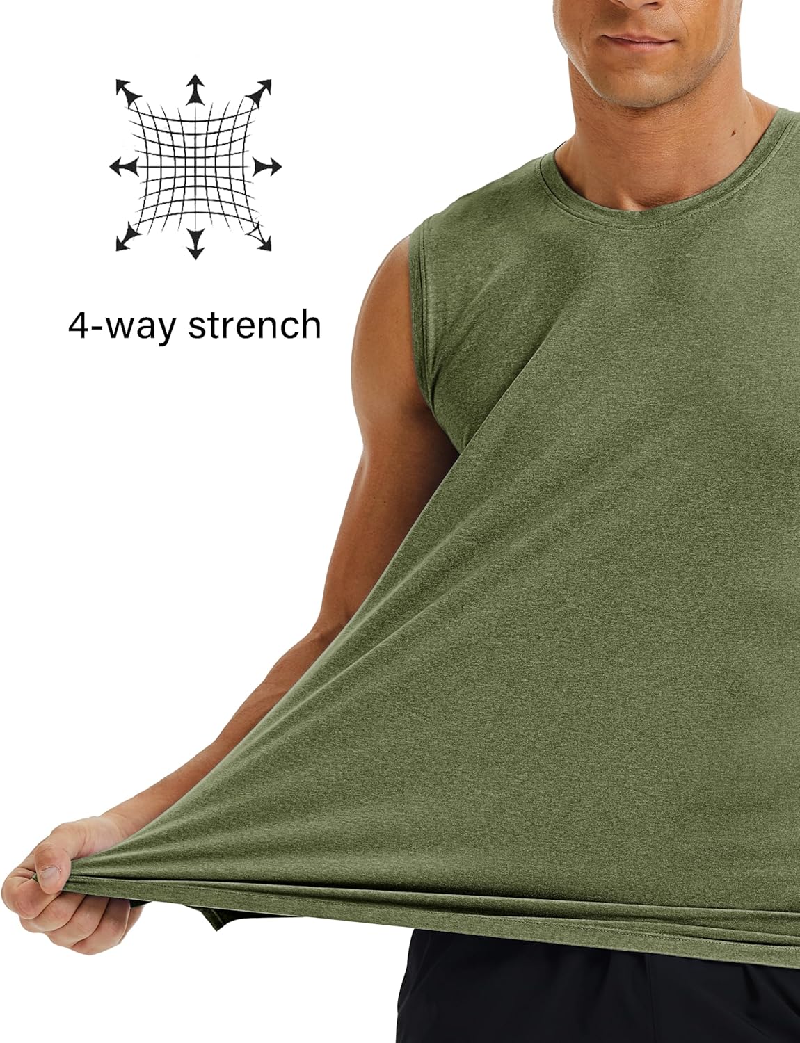 MAGCOMSEN Men's Tank Tops Moisture Wicking Workout Quick Dry Athletic Gym Muscle Running Sleeveless Shirts - Image 6