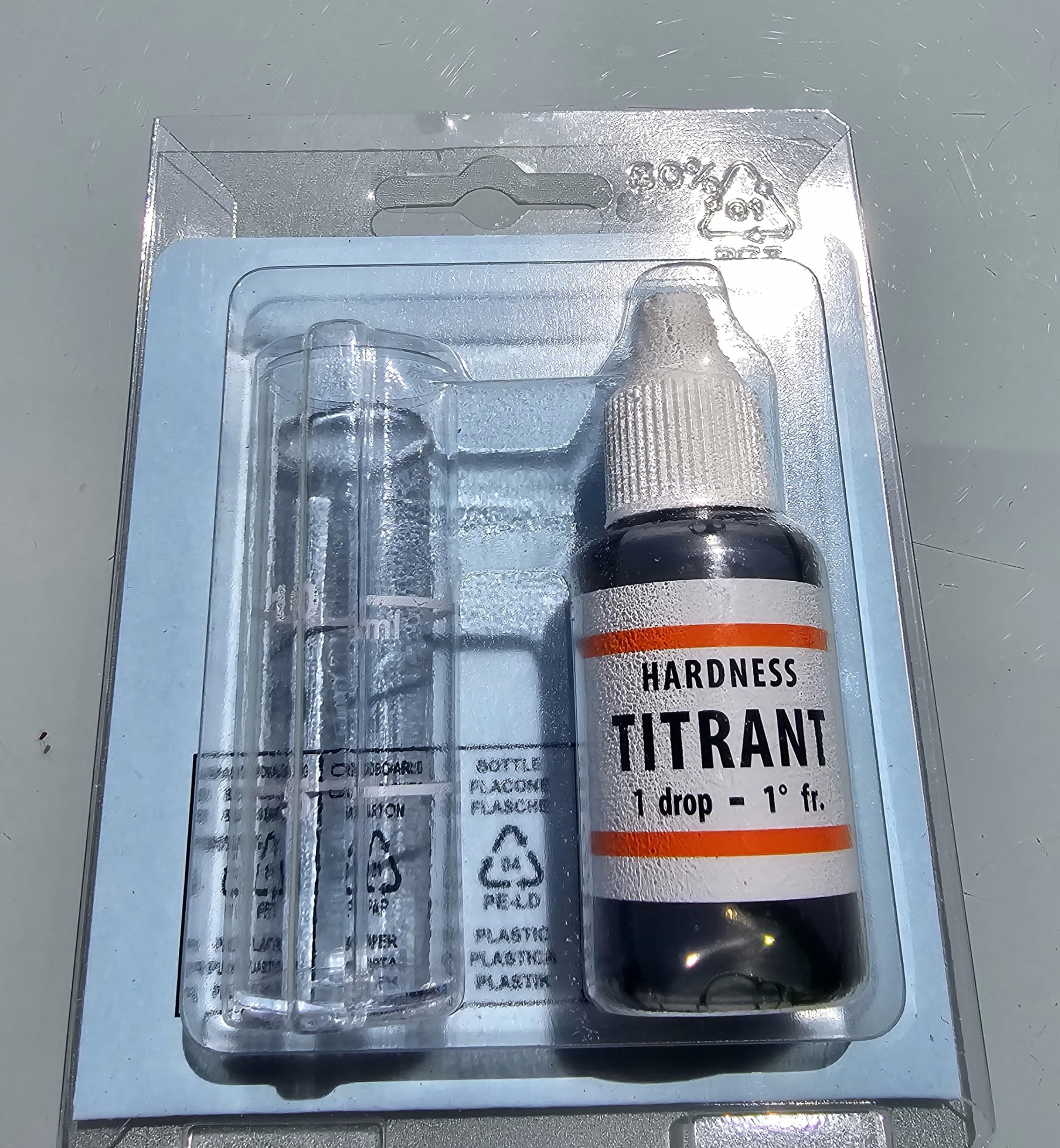 Générique Titrant Test analyse dureté totale eau, réactif unique (TH en dégré français)