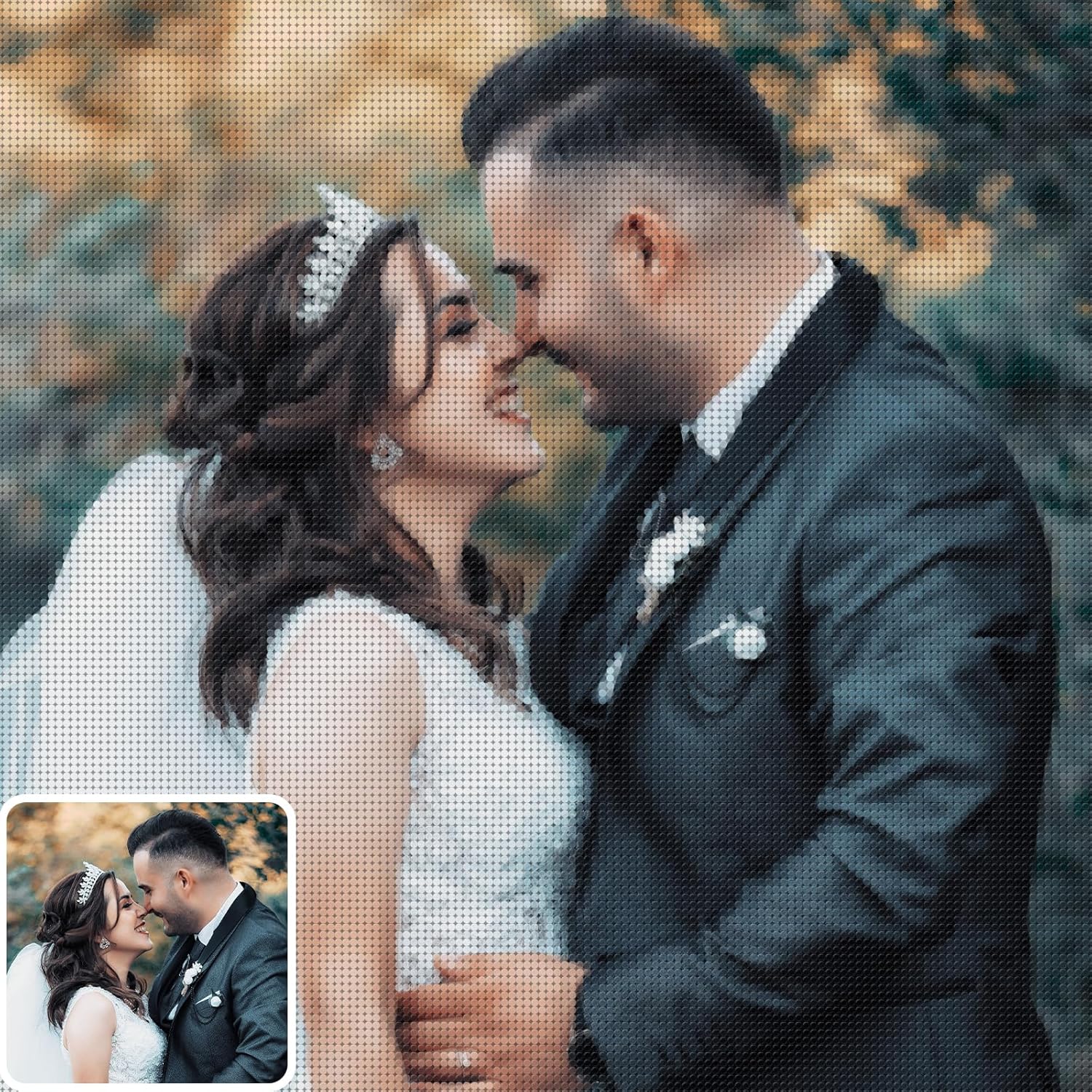 UM UPMALL Custom Diamond Art Painting Kits for Adults, DIY Personalized with Your Photos, Creative Decorations for Home, 19.6x23.6in/50x60cm