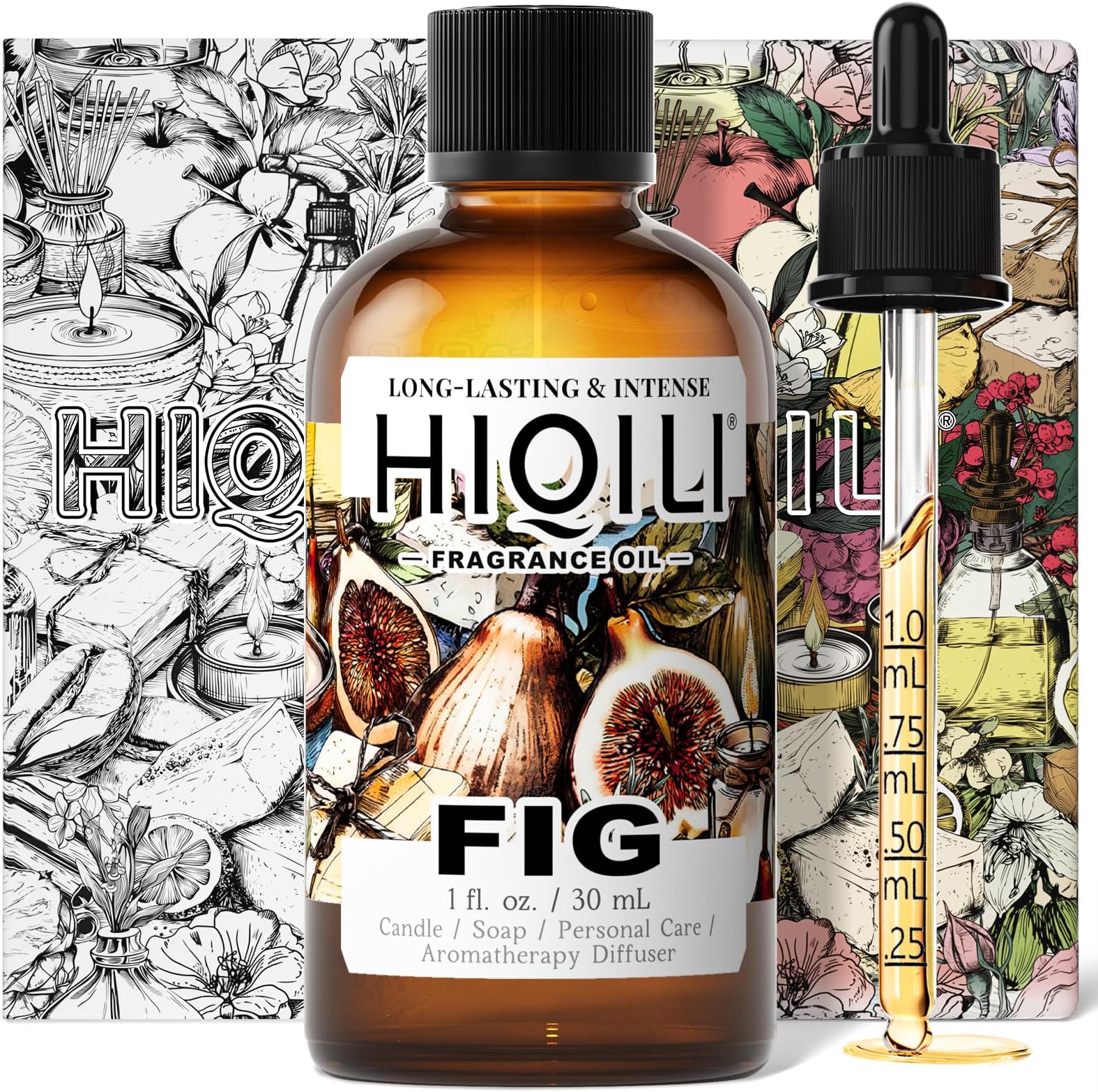 HIQILI Fig Fragrance Oil, DIY Perfume, Add to Bath & Body Products - 30ML