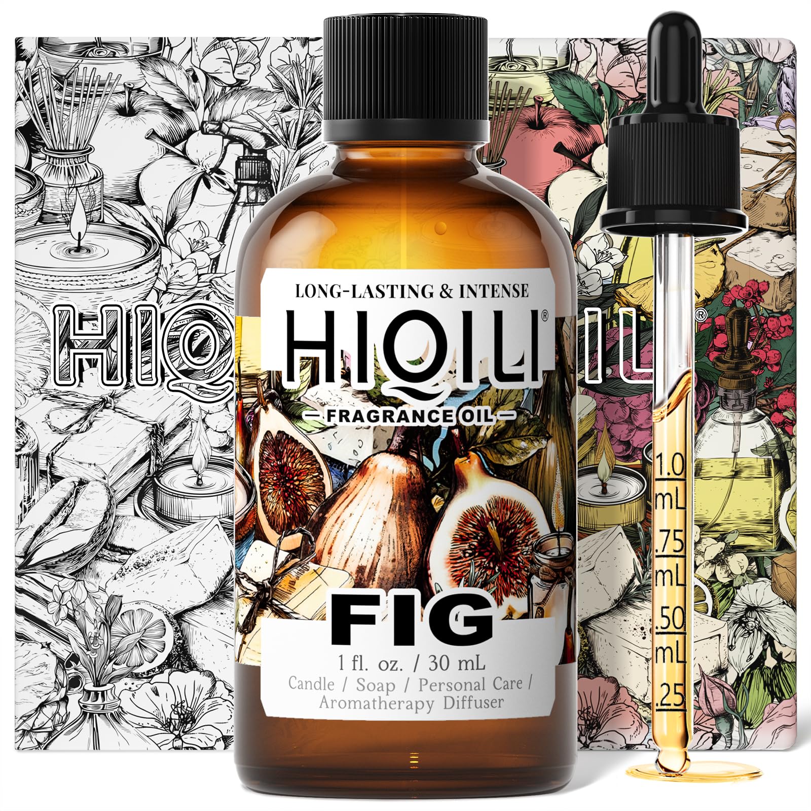 HIQILI Fig Fragrance Oil, DIY Perfume, Add to Bath &amp; Body Products - 30ML