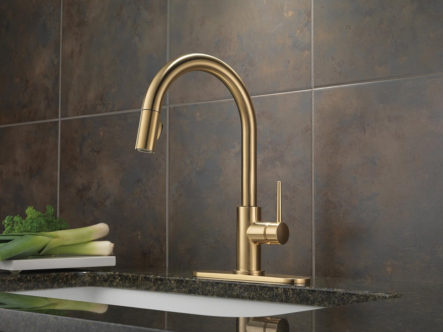 Weekly Top Sale Delta RP64070CZ Trinsic 8 Inch Escutcheon, Champagne Bronze