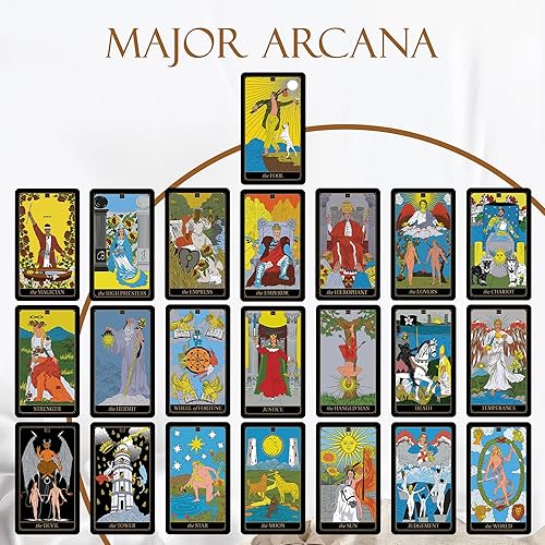 Miniatura 9 de Wyspell El kit de tarot incluye cartas de tarot doradas con libro guía, un paño de tarot, una bolsa de tarot, un diario de tarot y un soporte de