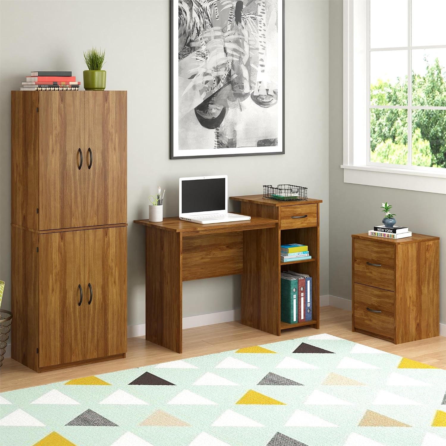 Ameriwood Home Core 2 Drawer File Cabinet, Bank Adler