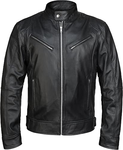 Cafe Racer Retro Biker Vintage Motorcycle Protective Gear CE Armor Padding Black Leather Jacket for Men Cafe Racer Retro Biker Vintage Motorcycle Protective Gear CE Armor Padding Black Leather Jacket for Men