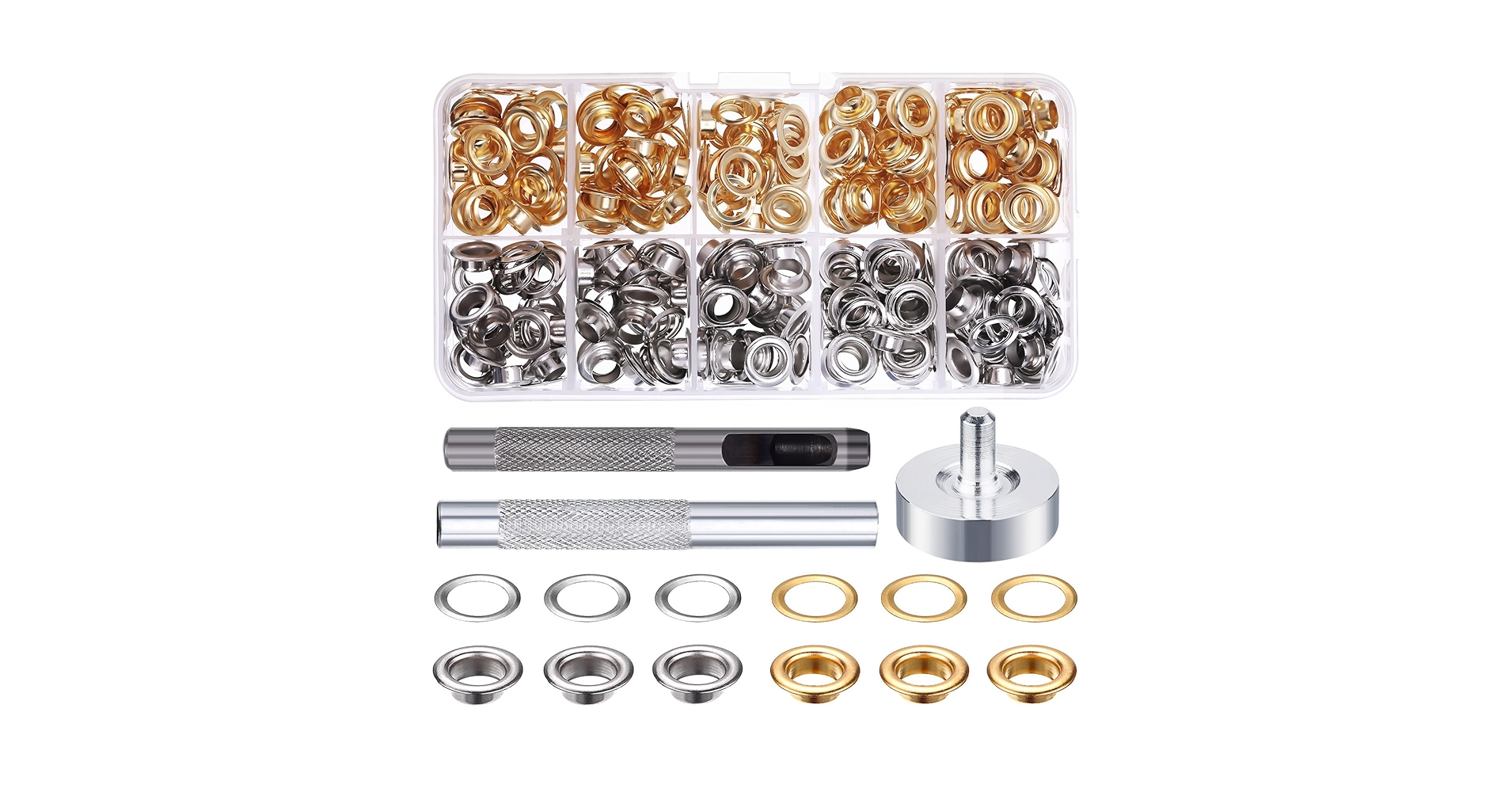 Sliver / Golden Metal Brass Custom Size Garment Round Eyelets Iron Bags Eyelet Fastener For Leather - Eyelets And Custom Size Eyelet Price