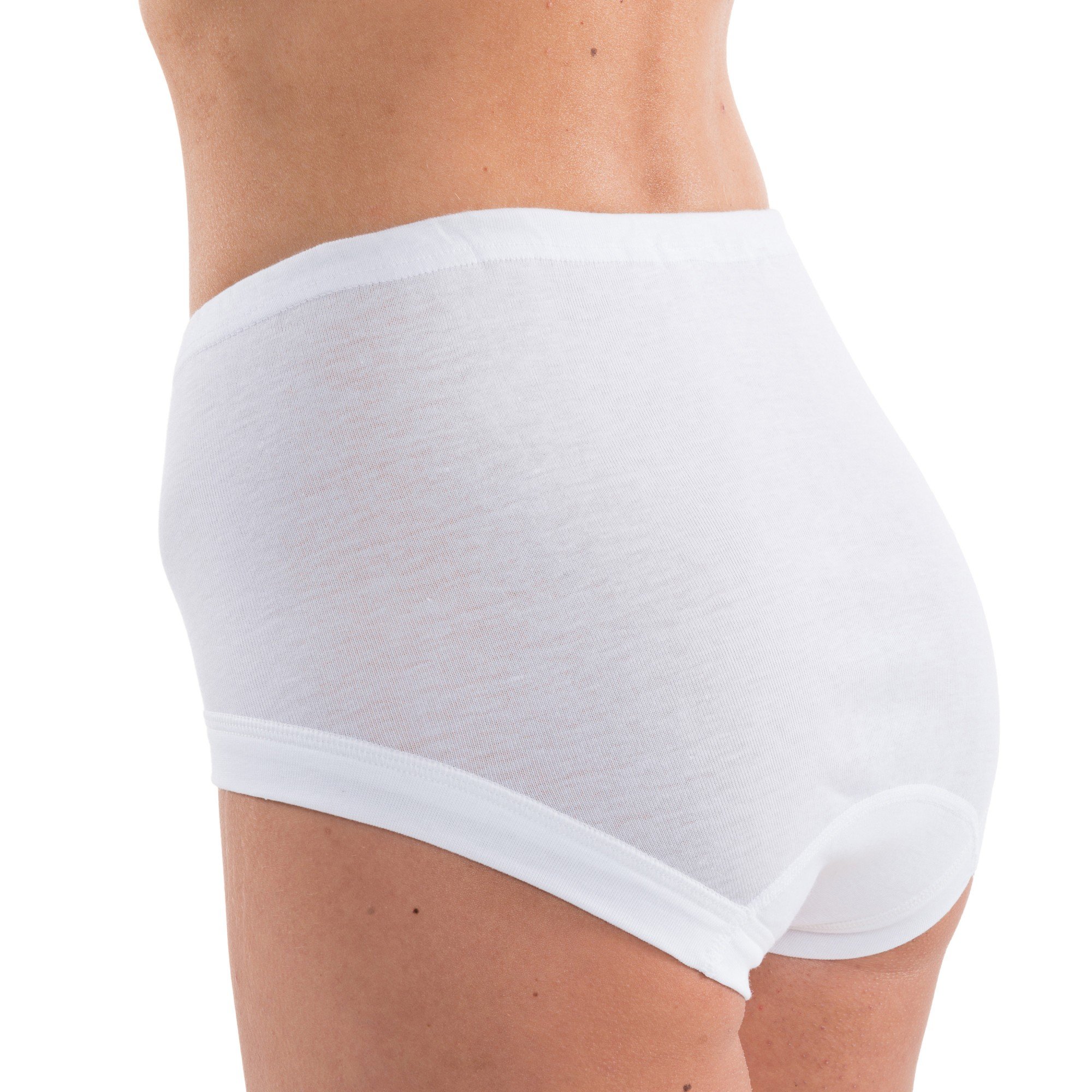 HERMKO 3er Pack Damen Taillenslip aus 100% Bio-Baumwolle mit Tunnelzug und elastischem Beinabschluss 9114001