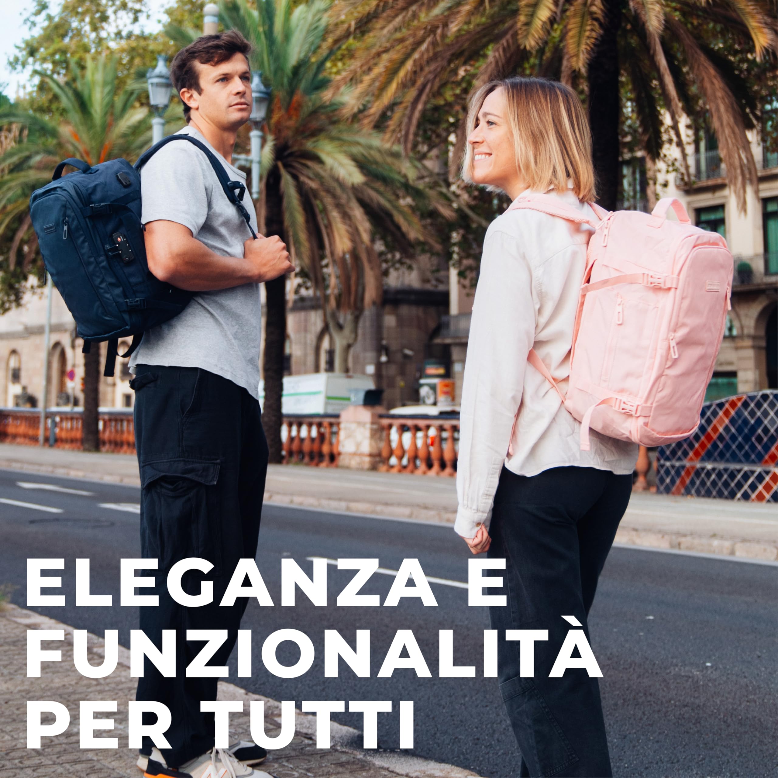 BidMamba Zaino Bagaglio A Mano 40x20x25 Ryanair, Zaino Borsa 20L Voli Low Cost Easyjet