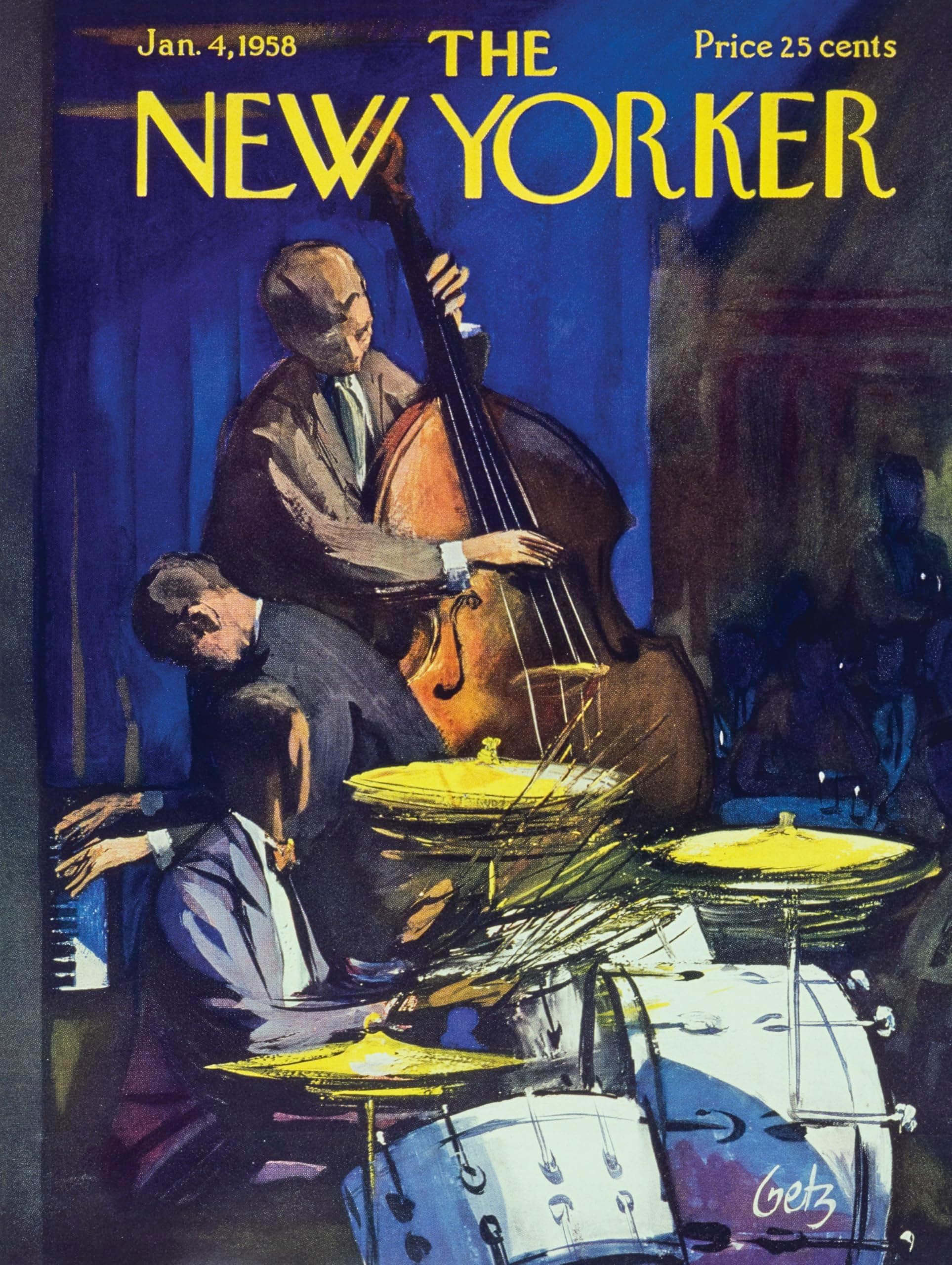 New York Puzzle Company - New Yorker Jazz Trio - 500 Piece Jigsaw Puzzle for Family Game Nights by Arthur Getz