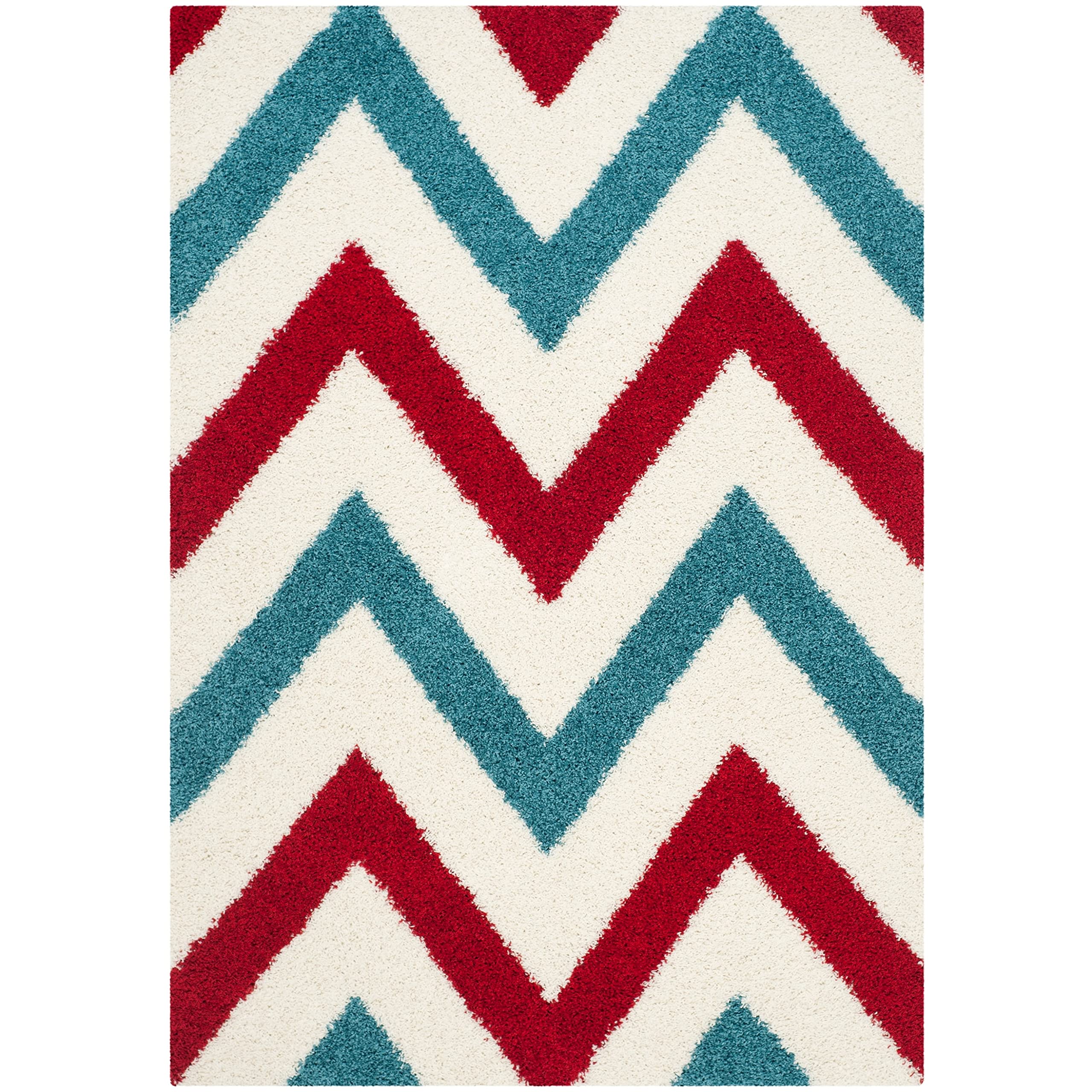 Safavieh Kids Shag Collection Sgk564b Chevron Non-shedd... | Cuotas Sin, image size:2560x2560