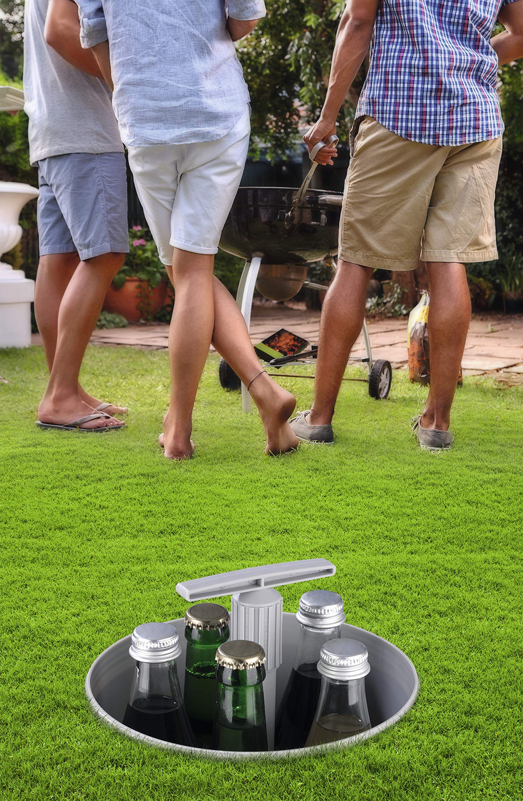 EASYmaxx Flaschenkühler Outdoor | Erdloch- Bierkühler, Camping Kühlschrank, Flaschenkühlschrank | bis zu 15 Flaschen | Highlight im Garten, Outdoorküche und Terrasse