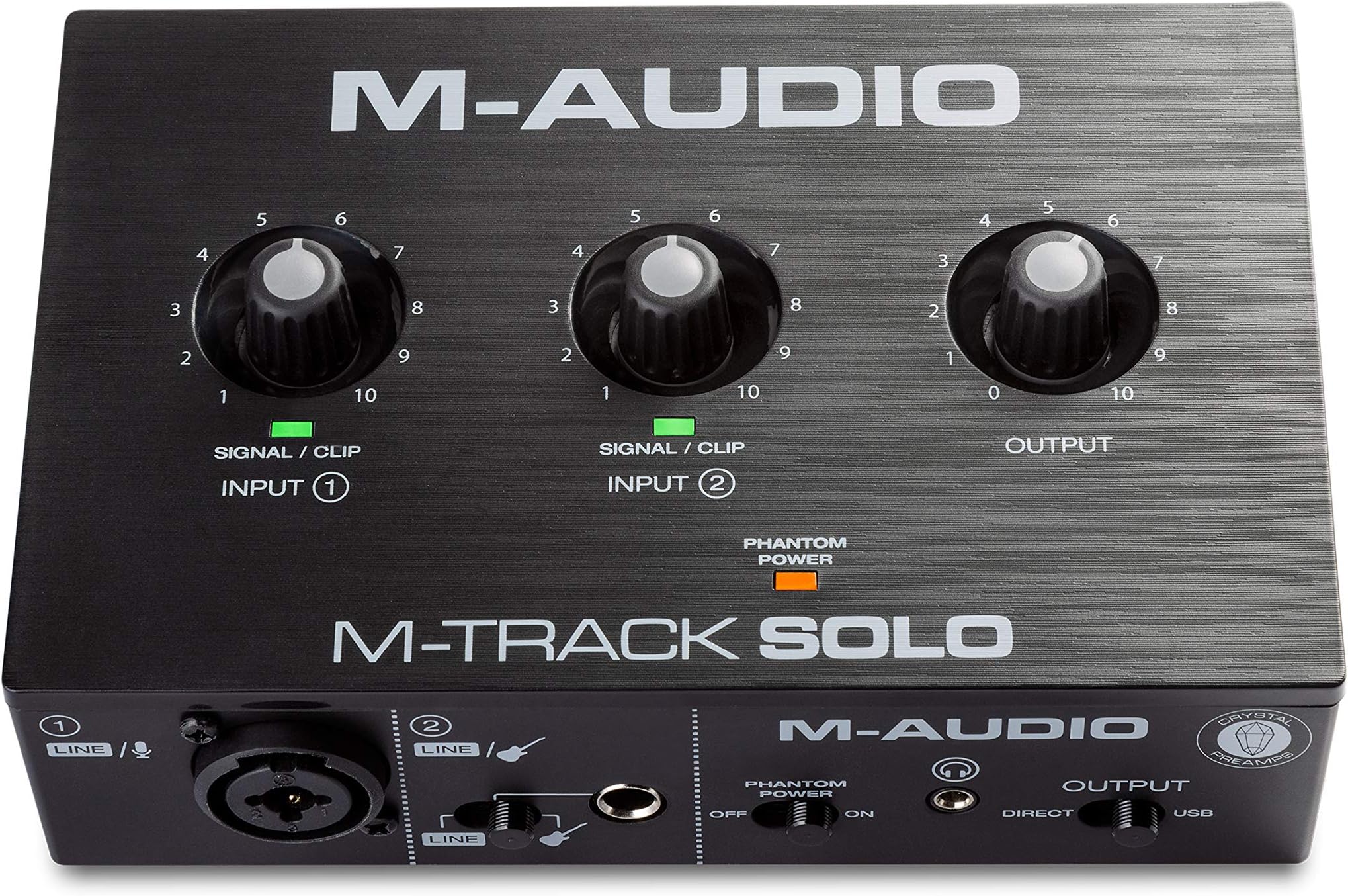 M-AUDIO M-Track Solo USB Audio Interface for Recording, Streaming and Podcasting with XLR, Line and DI Inputs, Plus a Software Suite Included