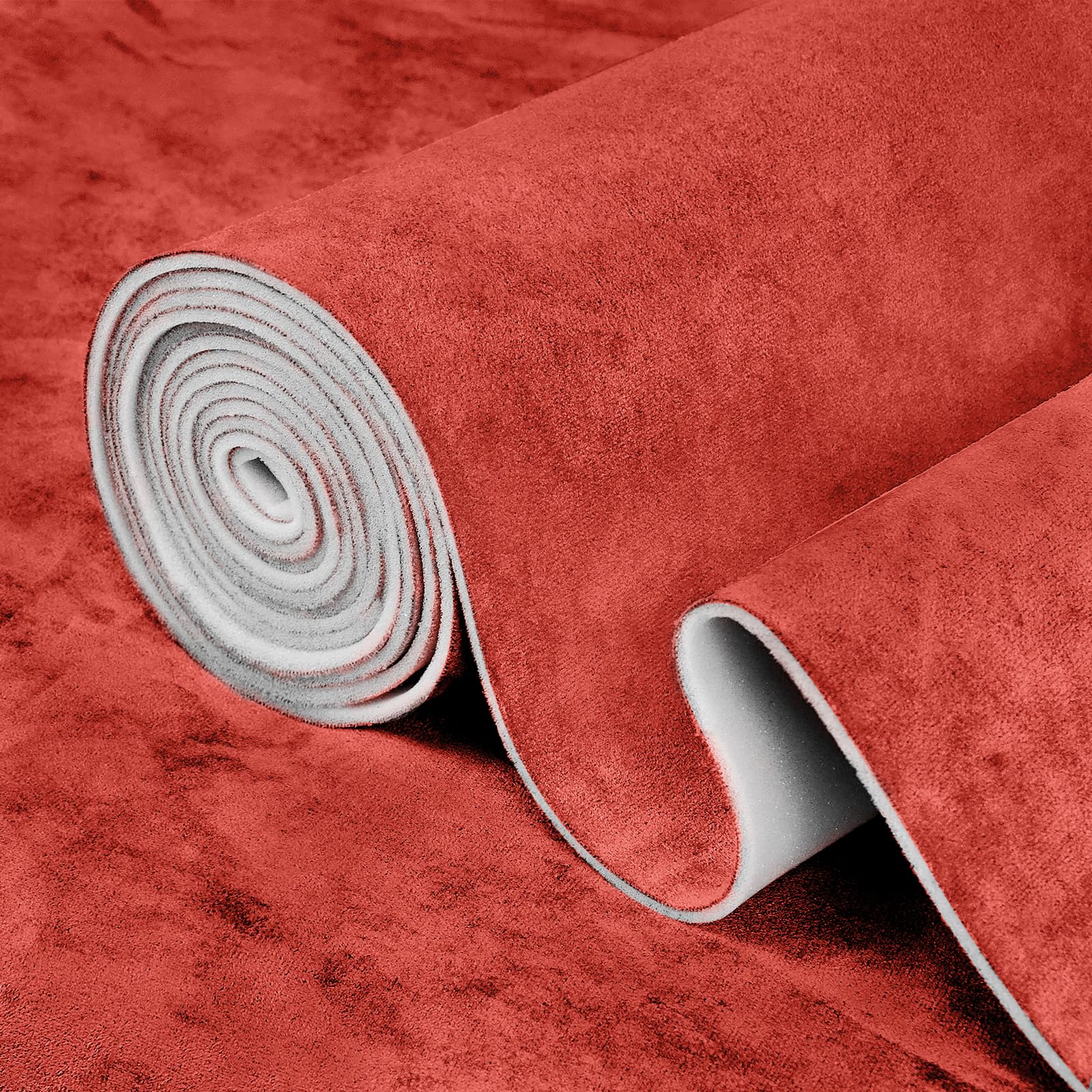 Garifon Red Suede Headliner Fabric