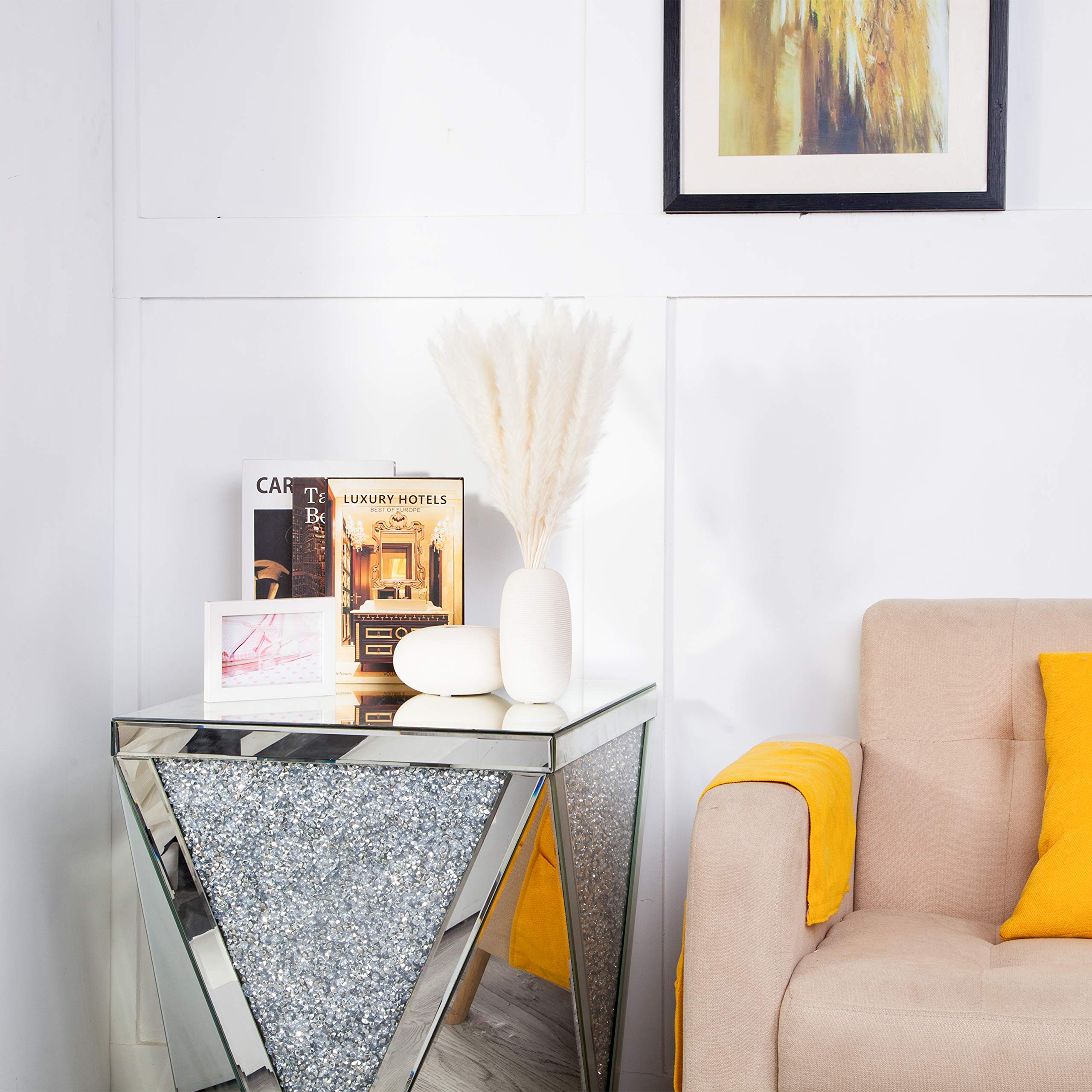 Mollie Sophia - Pampas in crema secca, effetto erba, artificiale, 60 cm, color crema soffice, 30 pezzi, per vaso | decorazione per la casa per composizioni floreali