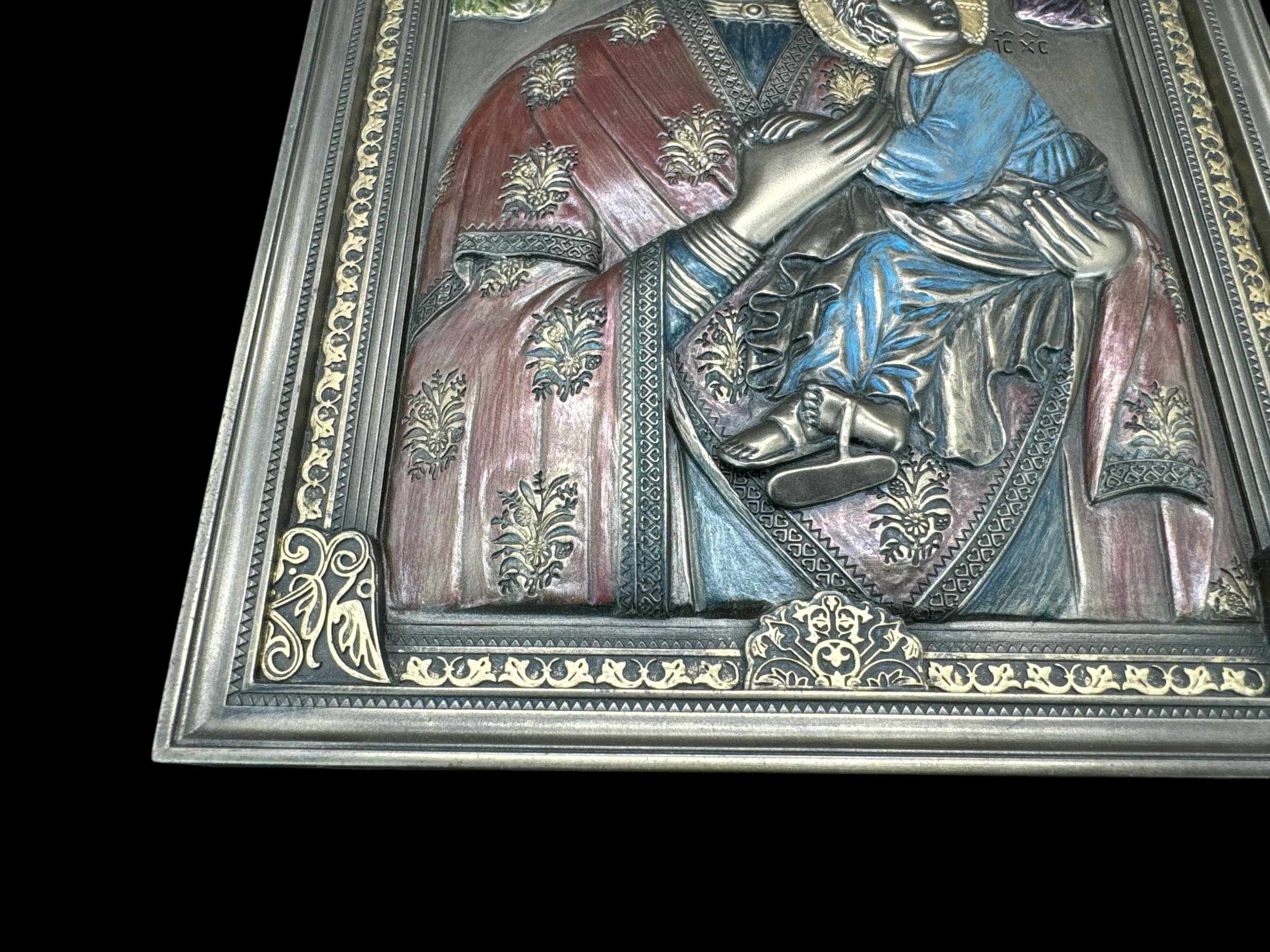 57 SPECIAL REPLICAS Rzeźba dekoracyjna figura BILDIKONE Matka Boża Maria z Jezusem, figurka jako prezent do salonu, dekoracja