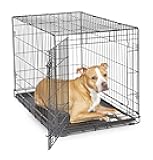 New World Single Door Folding Metal 36-Inch Dog Crate, Enhanced Security, Includes Leak-Proof Pan & Divider Panel, For Medium to Large Sized Breeds