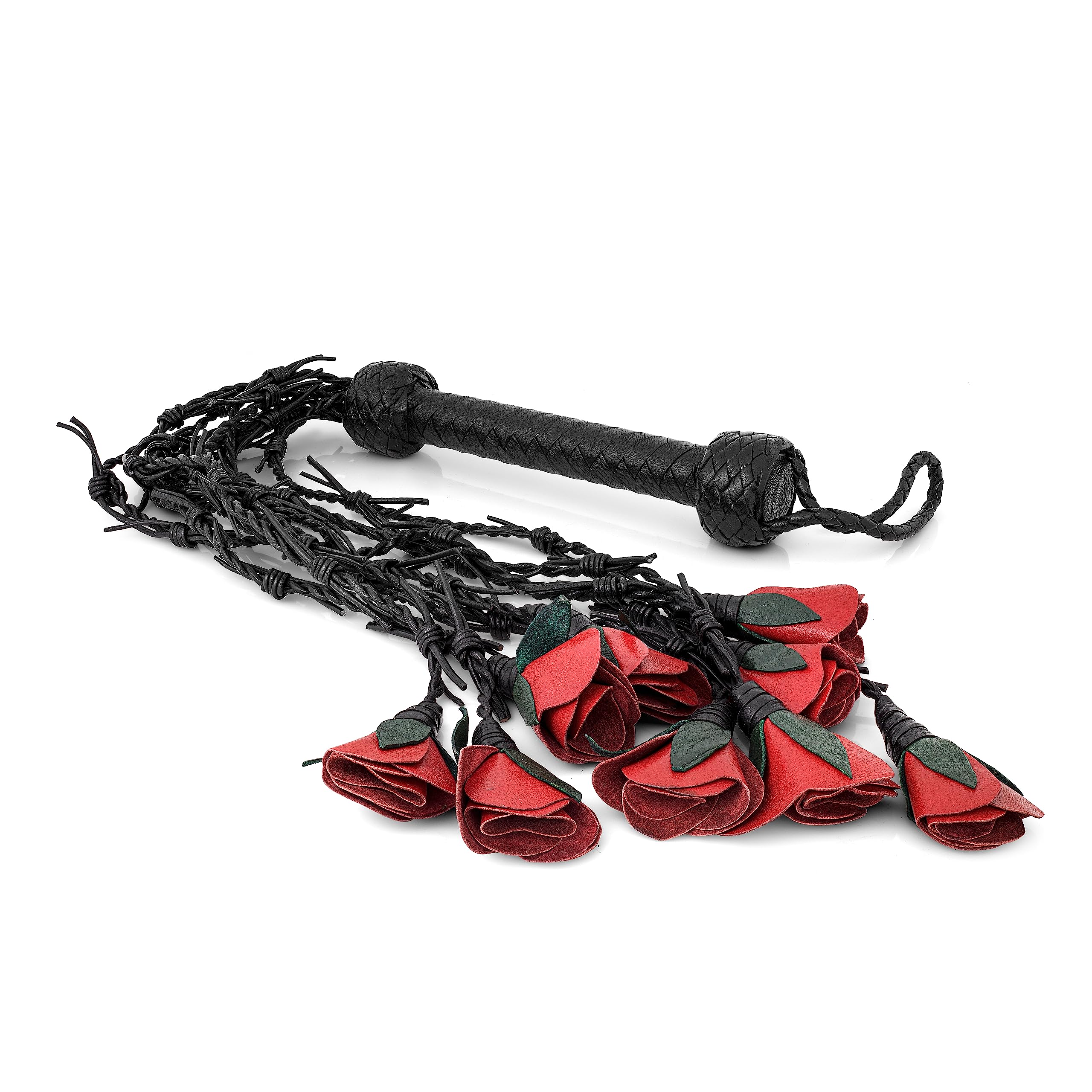Mens Shop24 Peitsche Flogger Lederpeitsche mit 9 Rosen
