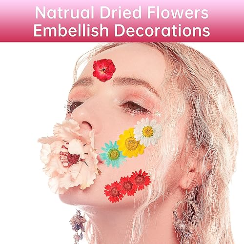 Miniatura 6 de Kaluofan - 40 flores secas prensadas reales, flores secas para resina, flores secas para manualidades, para marcapáginas de resina, álbumes de