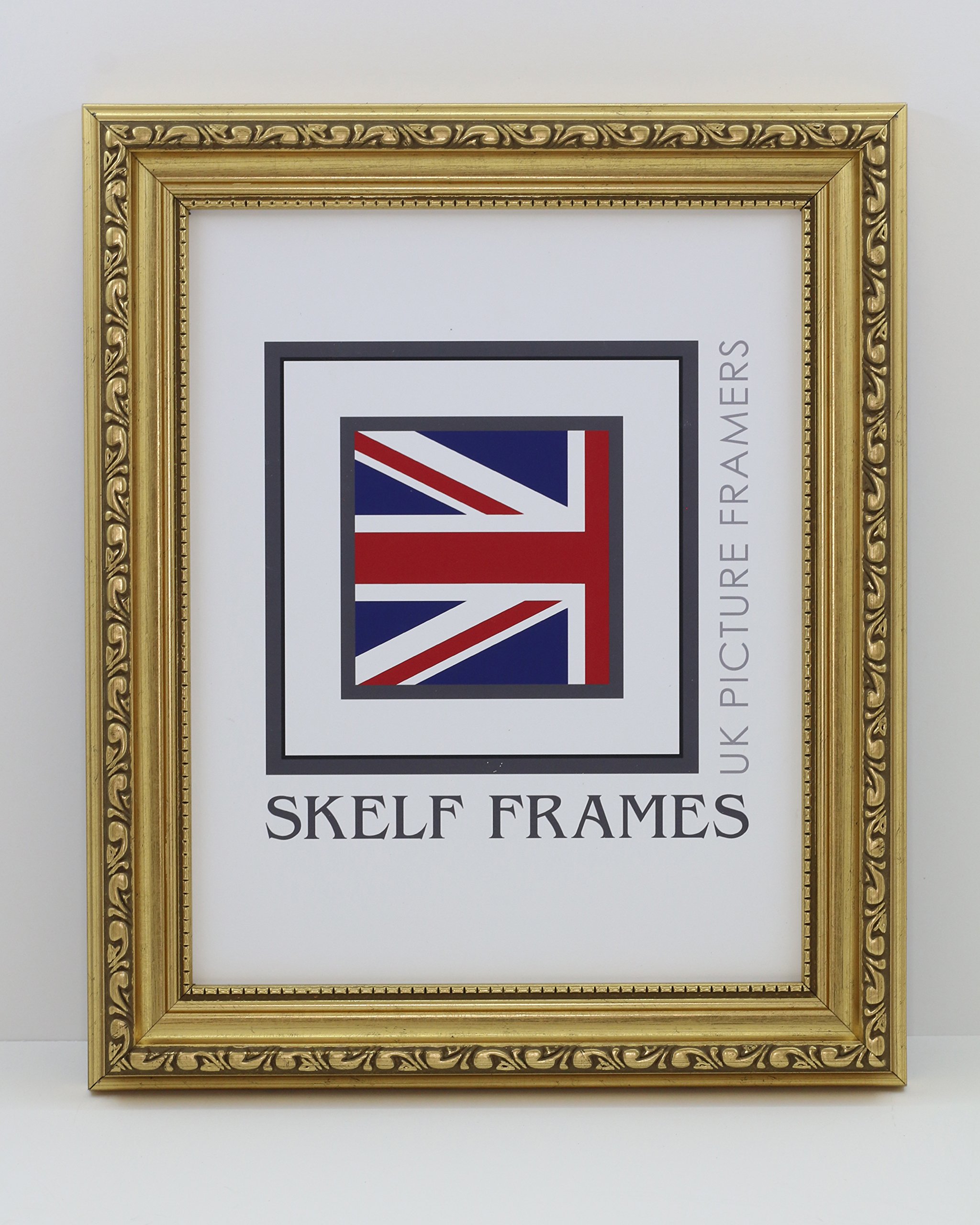 Skelf Frames Gold Ornate 10.75" X 9" Or 273Mm X 229Mm Picture Photo Frame With Glass (Gold Ornate)