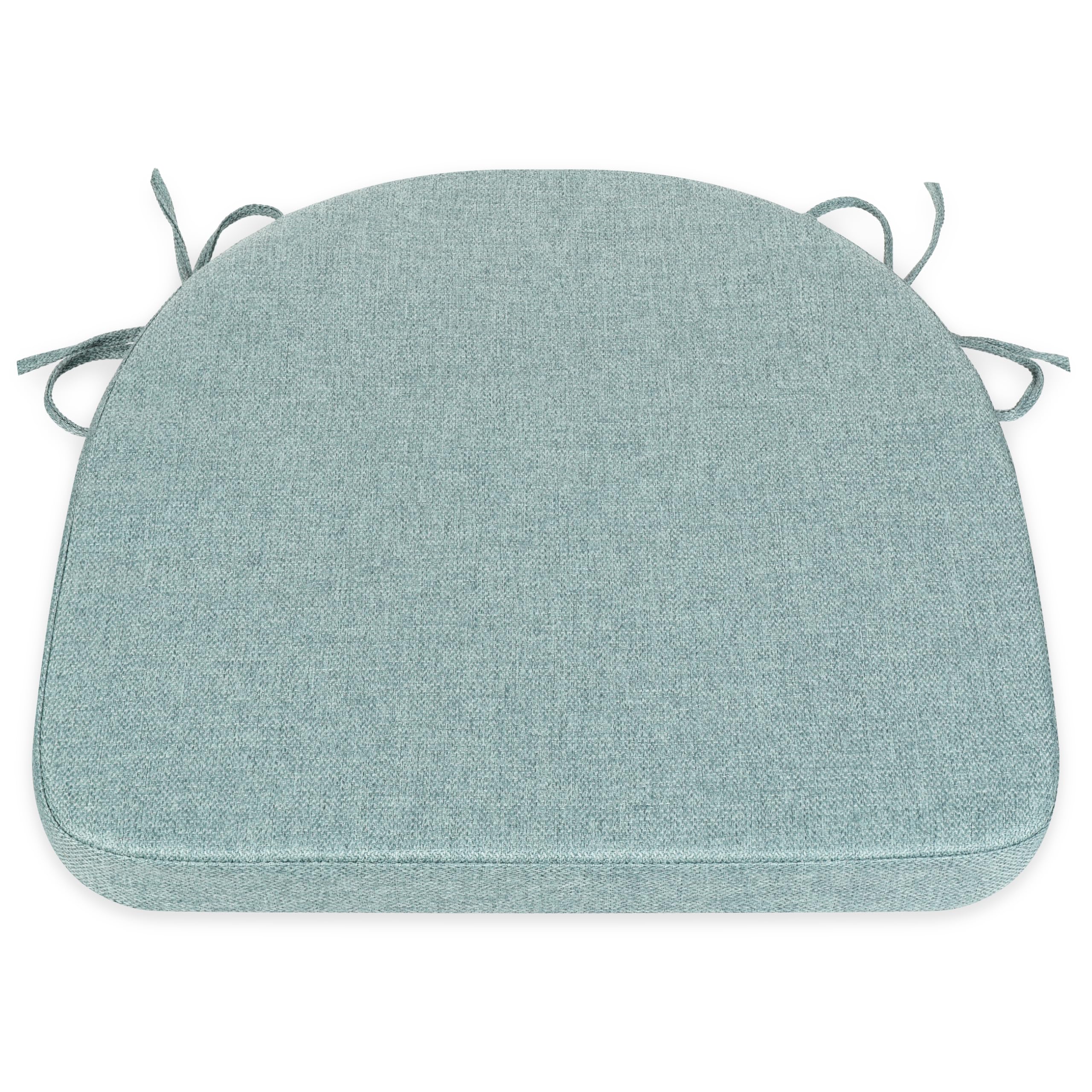 Comfortable Chair Cushion - 44x43x5cm Thick Foam Padding with Removable Cover and Secure Ties - Durable Seat Pad for Indoor/Outdoor Home, Patio, Garden - Portuguese Premium Fabric (Sky, Pack of 1)