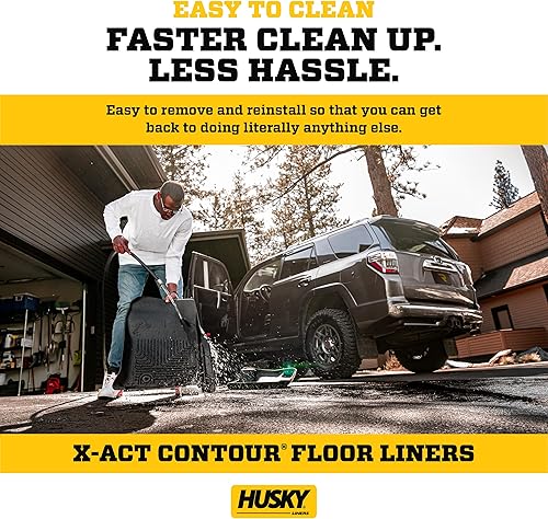 Miniatura 4 de Husky Liners X-act - Alfombrillas de piso de contorno | Compatible con Toyota Tundra CrewMax 2022 - 2024 | 2ª fila, 1 pieza negro - 53791