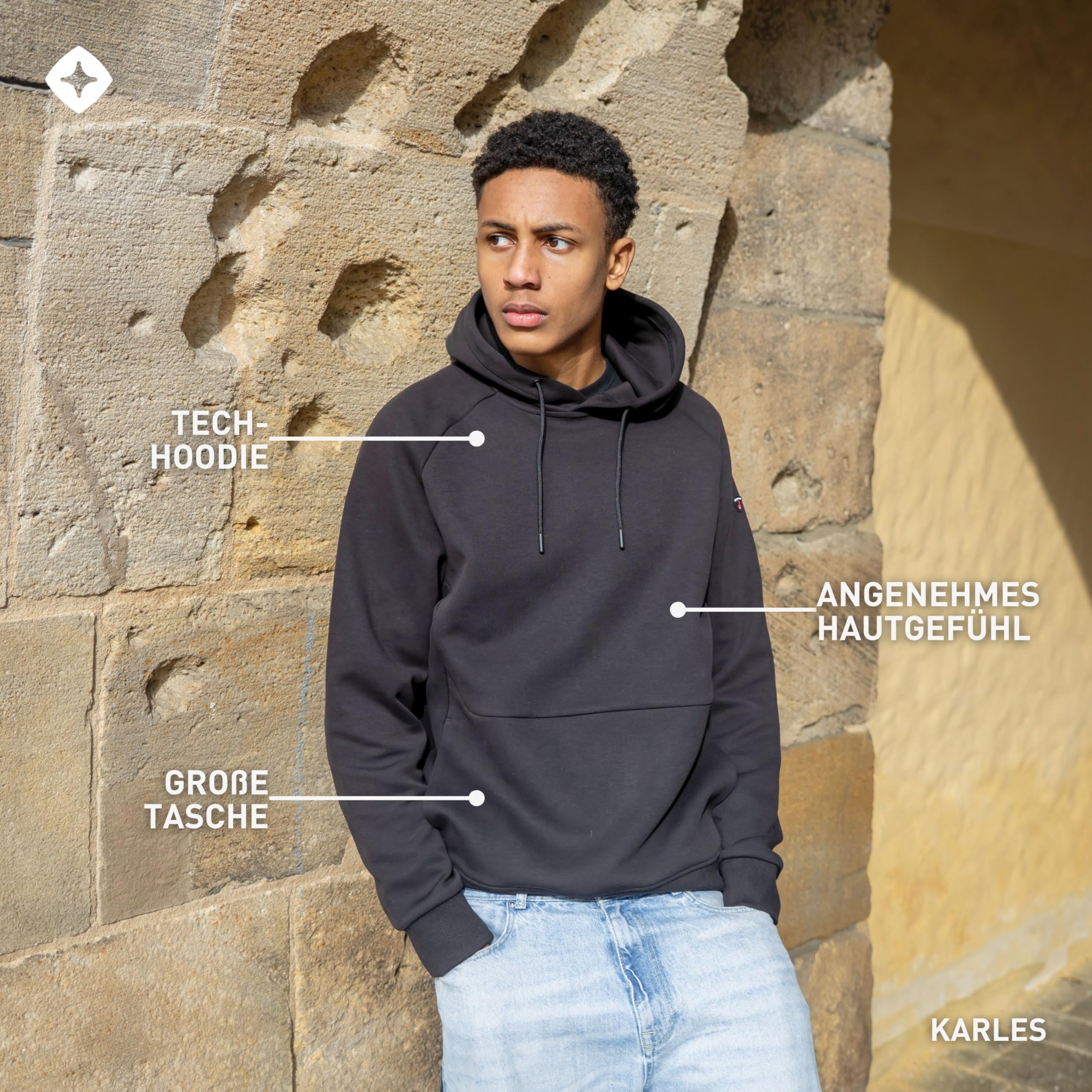 Höhenhorn Karles Tech Hoodie męska bluza z kapturem bluza sportowa