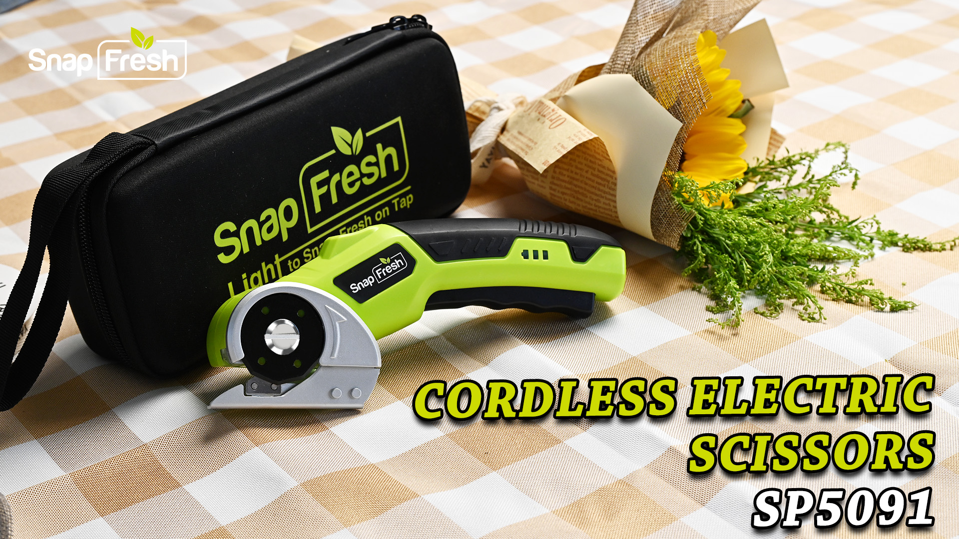 SnapFresh 4V Cordless Electric Scissors, Rechargeable Cardboard