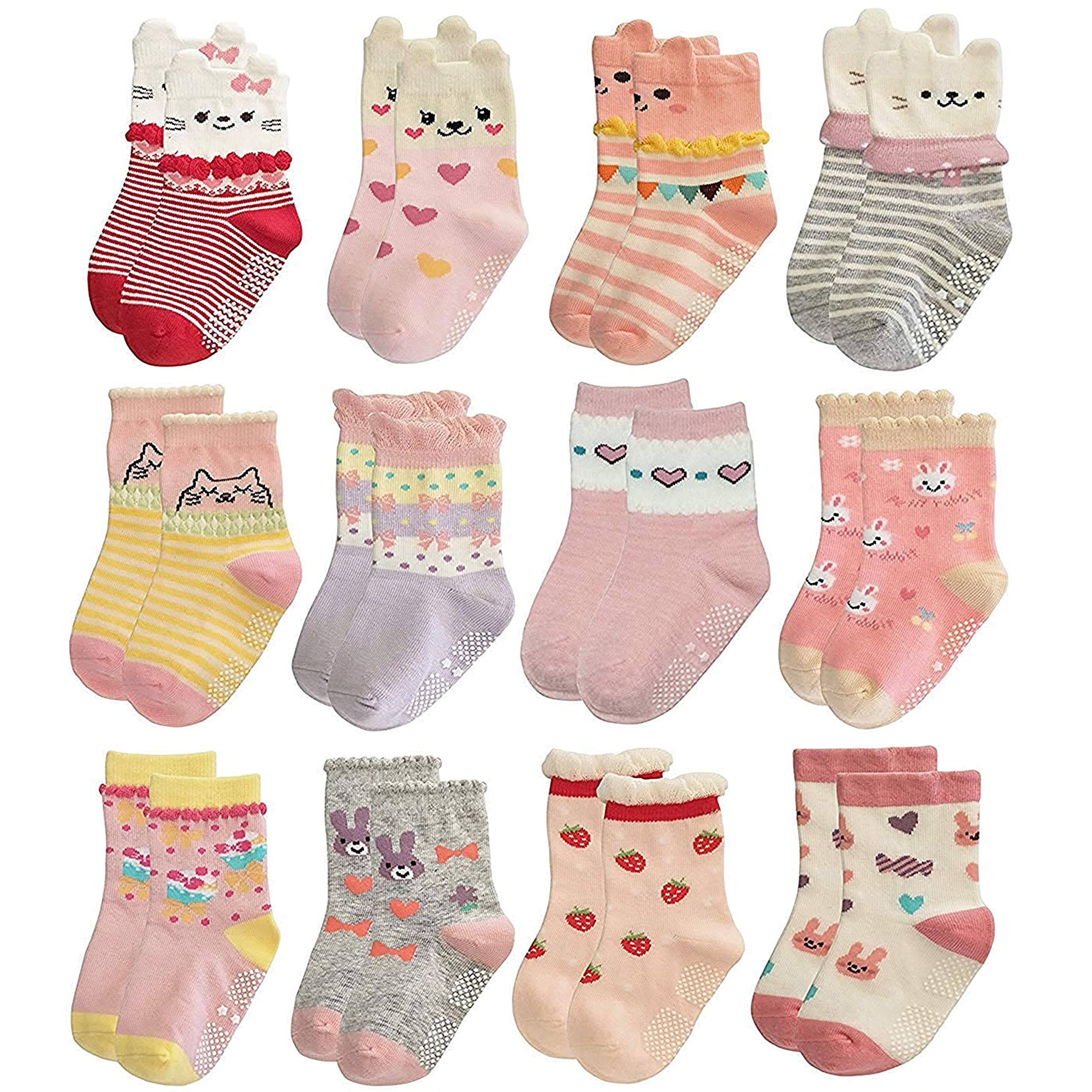 kidbee Girls Socks for Babies to Toddlers Anti Skid Socks-picture-3