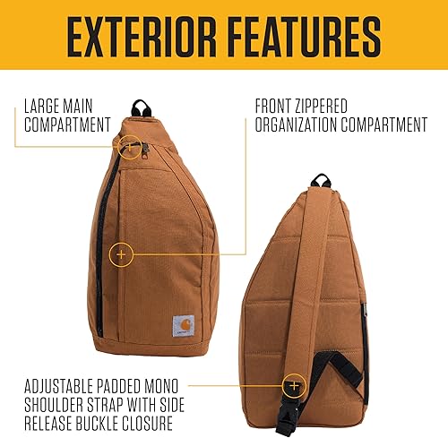 Miniatura 2 de Carhartt Bolso bandolera duradero, mochila cruzada con hebilla de liberación lateral, funda para tableta y correa ajustable, Greenstone