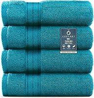 Vista 63 de COZYART - Juego de 6 toallas de baño de algodón turco, color verde salvia, gruesas suaves absorbentes duraderas, 19.17 oz/yd², incluye 2 toallas