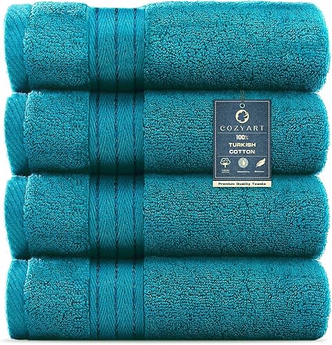 Miniatura 63 de COZYART - Juego de 6 toallas de baño de algodón turco, color verde salvia, gruesas suaves absorbentes duraderas, 19.17 oz/yd², incluye 2 toallas