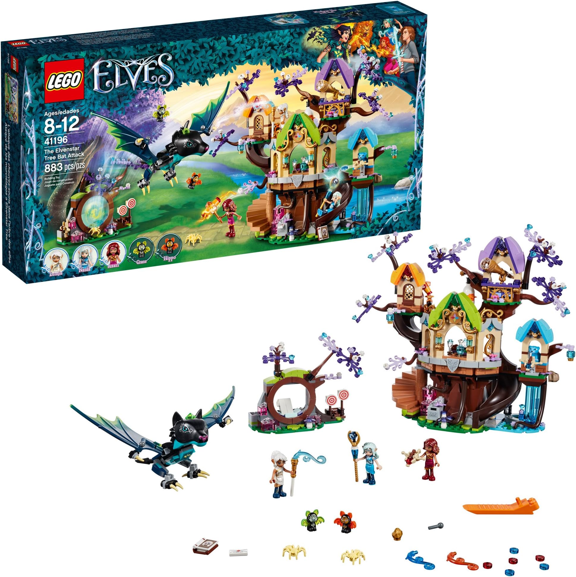 Elves The Elvenstar Tree Bat Attack 41196 Building Kit (883 Piece)