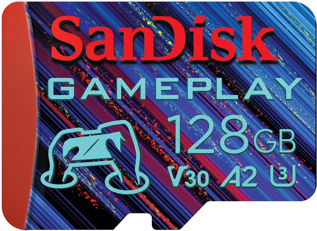 Tarjeta de memoria microSD Gameplay de 128 GB para juegos móviles - Hasta 190 MB/s, para juegos de consola portátil - SDSQXAA-128G-GN6XN