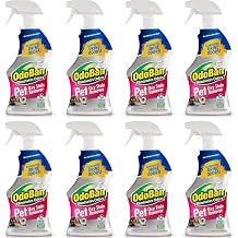 OdoBan Pet Solutions Oxy Stain Remover, Pet Stain Eliminator, Made in the USA, 8-Pack, 32 Ounce Spray Each