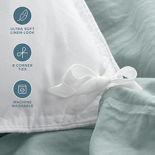 Miniatura 2 de Bare Home - Juego arenado de funda de edredón para cama matrimonial, colección 1800 Premium - Funda fresca de edredón y fundas de edredón