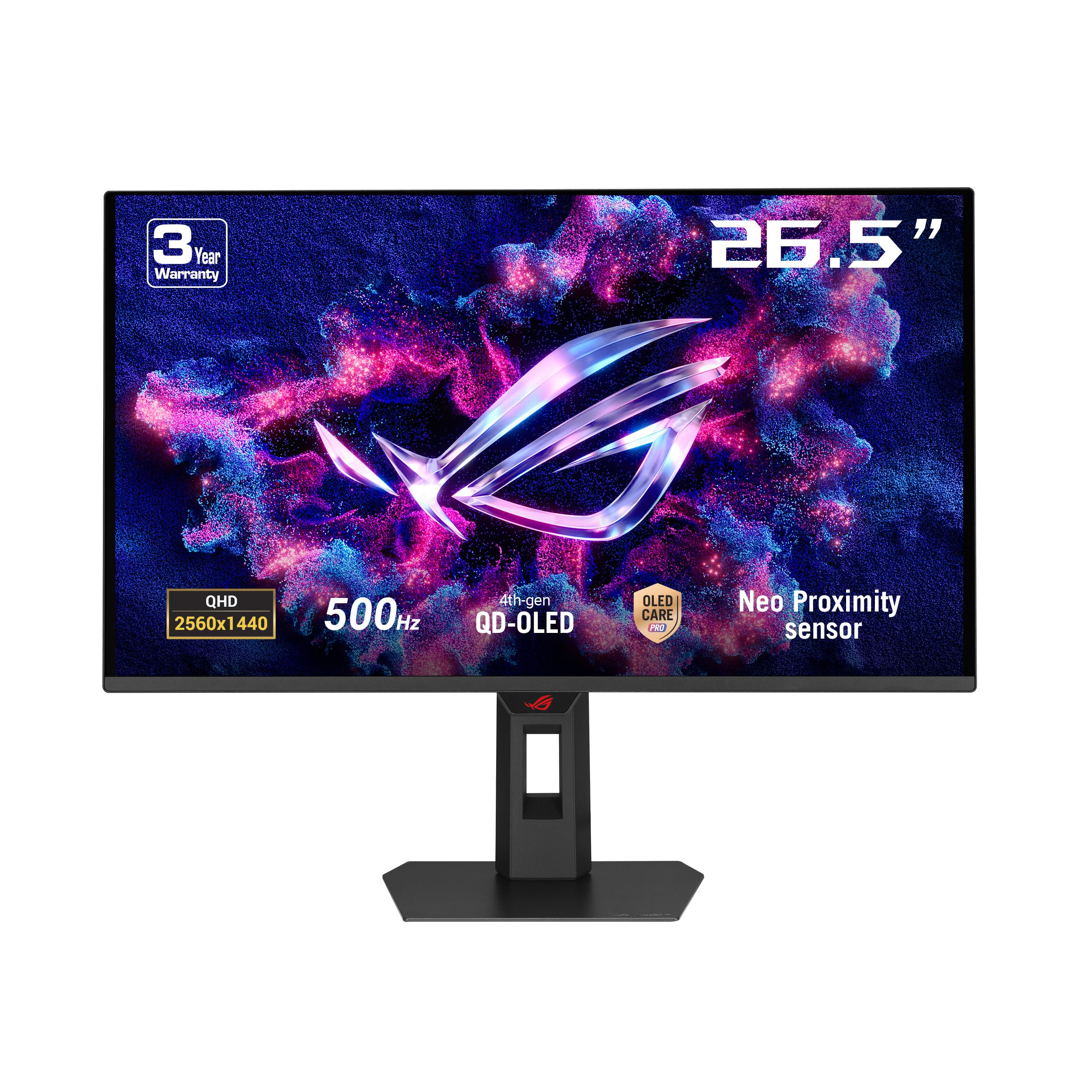 ASUS ROG Strix OLED XG27AQDPG - Monitor Gaming de 27", QHD QD-OLED, 500Hz, 0,03ms, Neo Proximity Sensor, G-Sync, VESA DisplayHDR 500 TrueBlack, HDMI 2.1