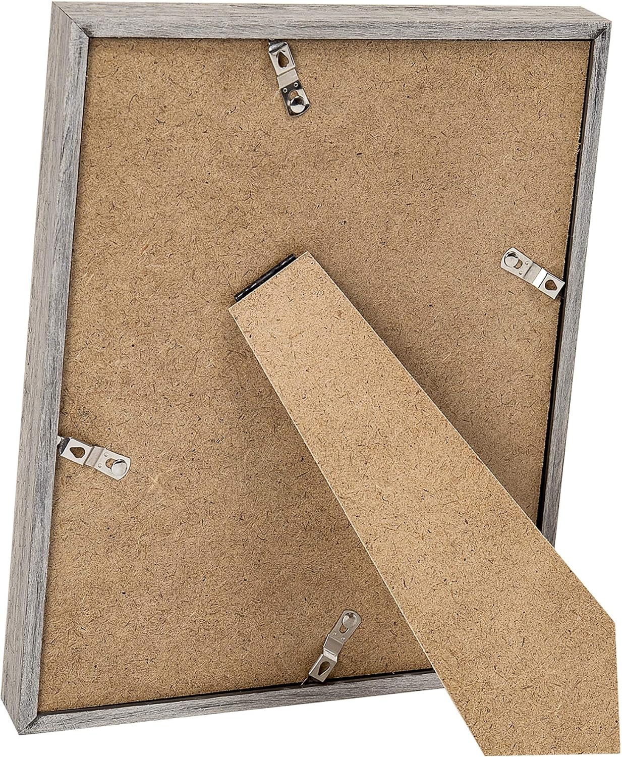upsimples 8x10 Picture Frames with High Definition Glass,Display Pictures 5x7 with Mat or 8x10 Without Mat,Rustic Photo Frames for Wall or Tabletop Display,Set of 5,Light Grey