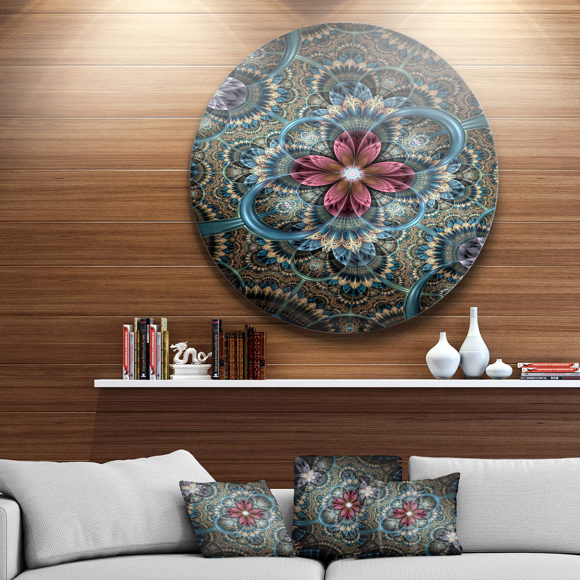 Amazon.co.jp: DesignArt mt7262-c11ダークフラクタル花デジタルアート