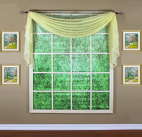 Vista 894 de Today's Curtain - Cortina Emelia de gasa original, panel de 84 pulgadas, negro, 60 pulgadas de ancho x 84 pulgadas de largo