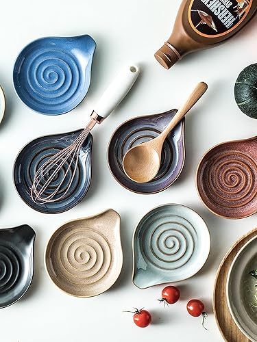 Miniatura 87 de Soporte para cucharas para encimera, soporte para cuchara de encimera con asa para un fácil agarre, decoración de granja, soporte para utensilios