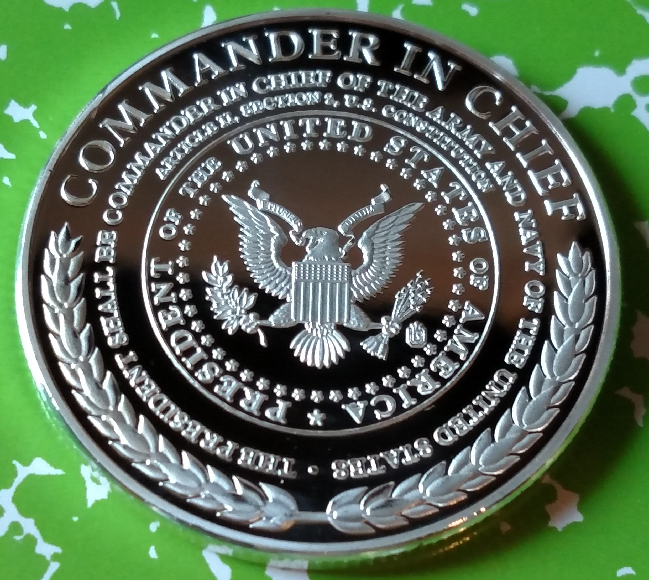 USA President Abraham Lincoln Civil War Silver Plated Challenge Art Coin