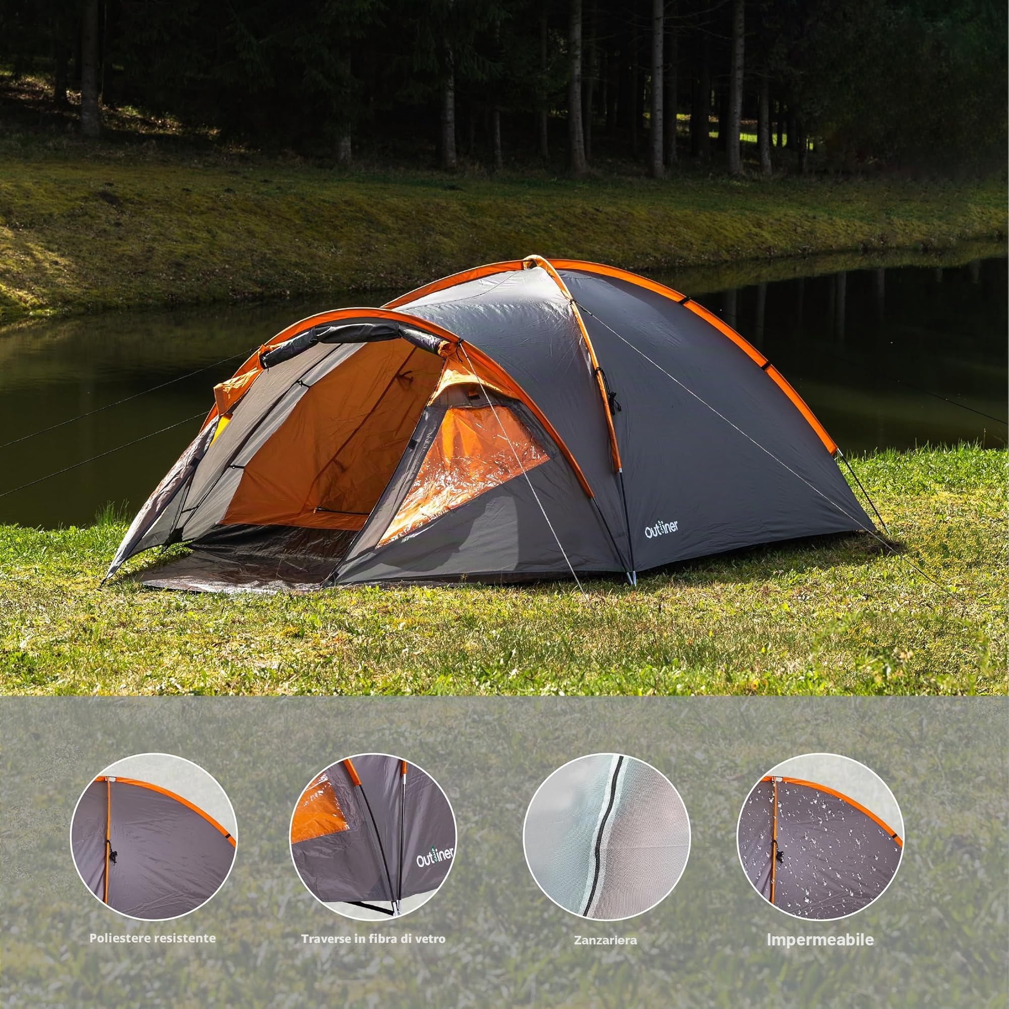 OUTLINER RD-T22-3 - Tenda per 3 persone