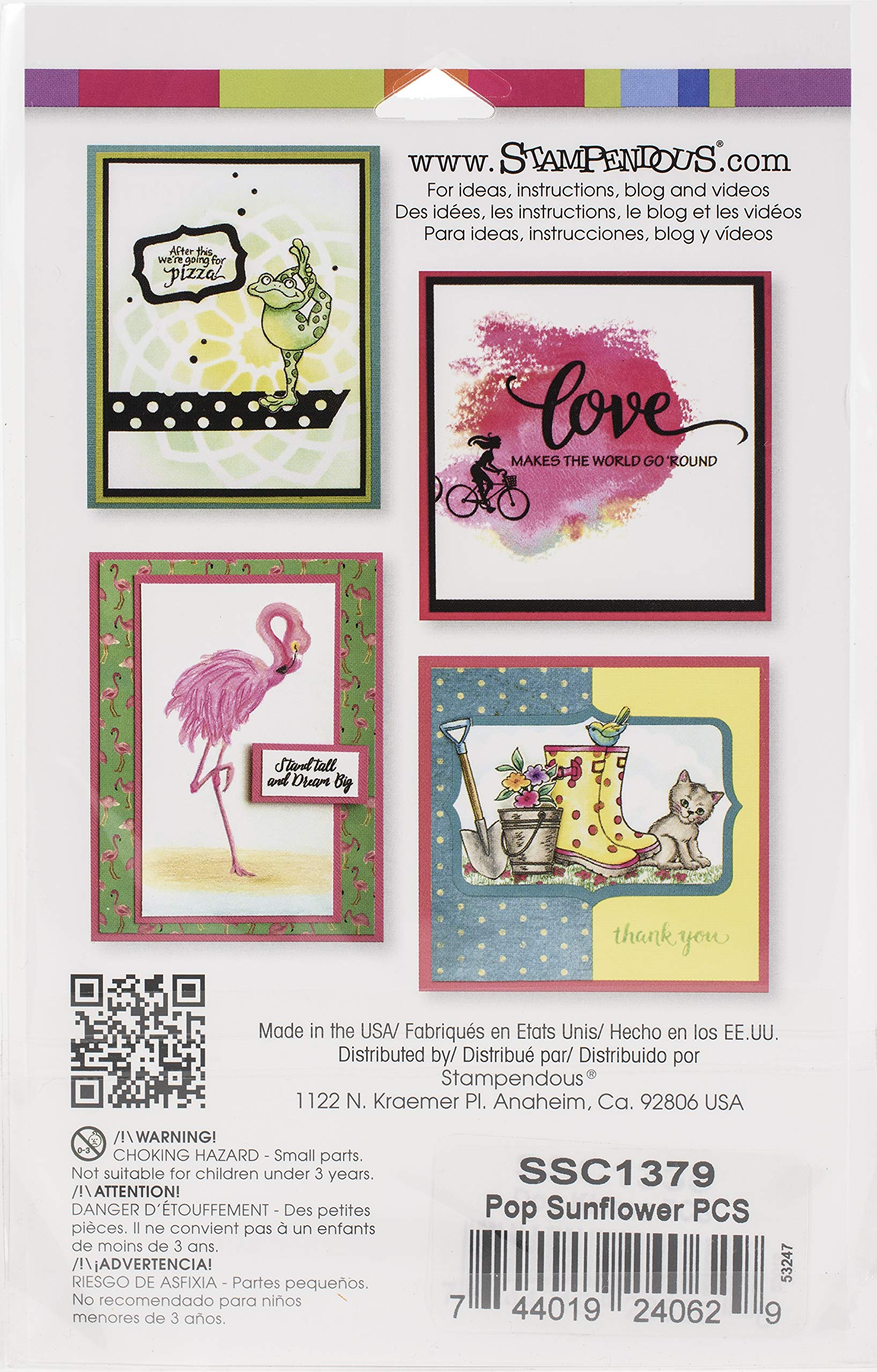 Stampendous Clear Stamps STAMPND SUNFLO, Pop Sunflower