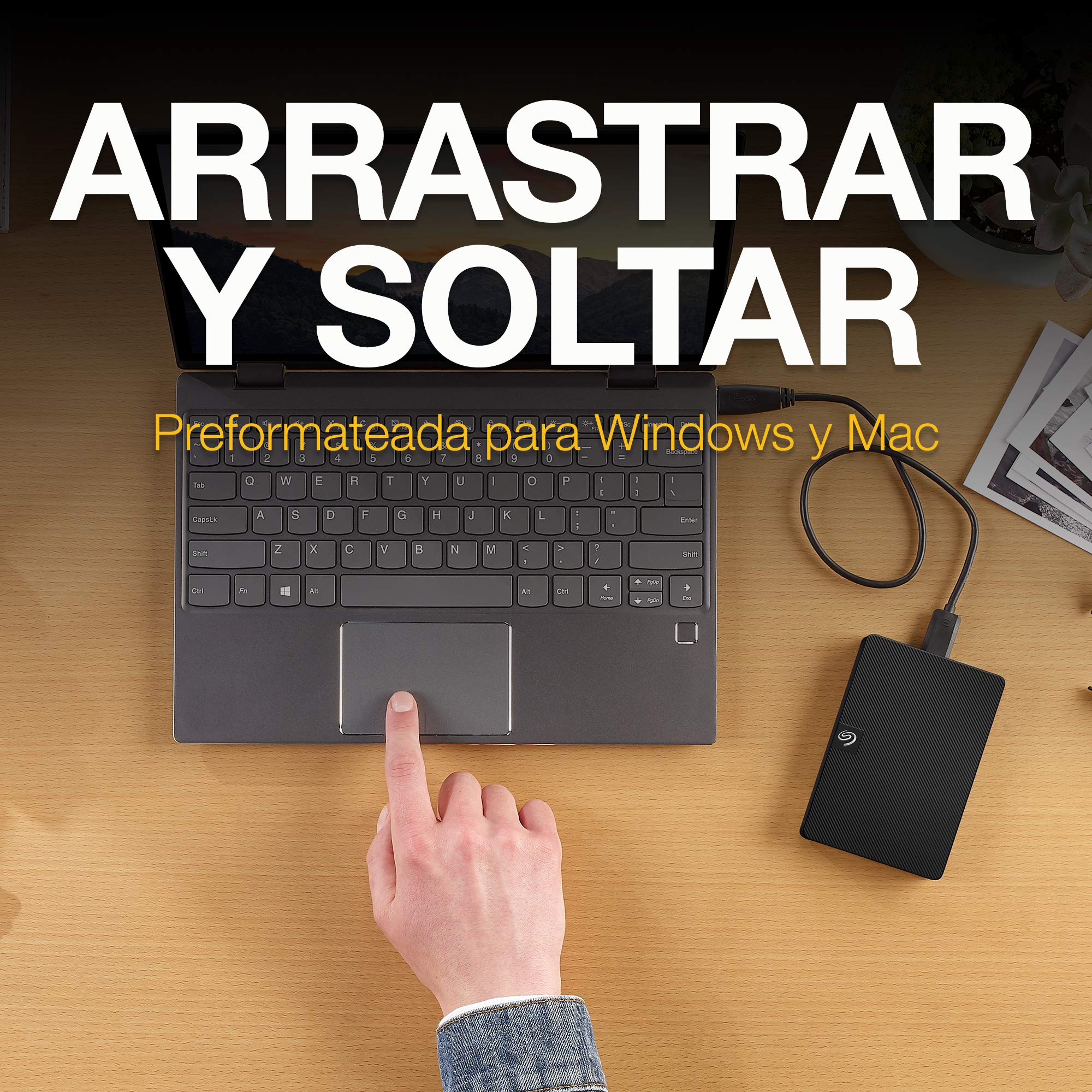 Seagate Expansion, 2 TB, External Hard Drive HDD, 2.5 Inch, USB 3.0, PC & Notebook, 2 Years Rescue Services (STKM2000400)